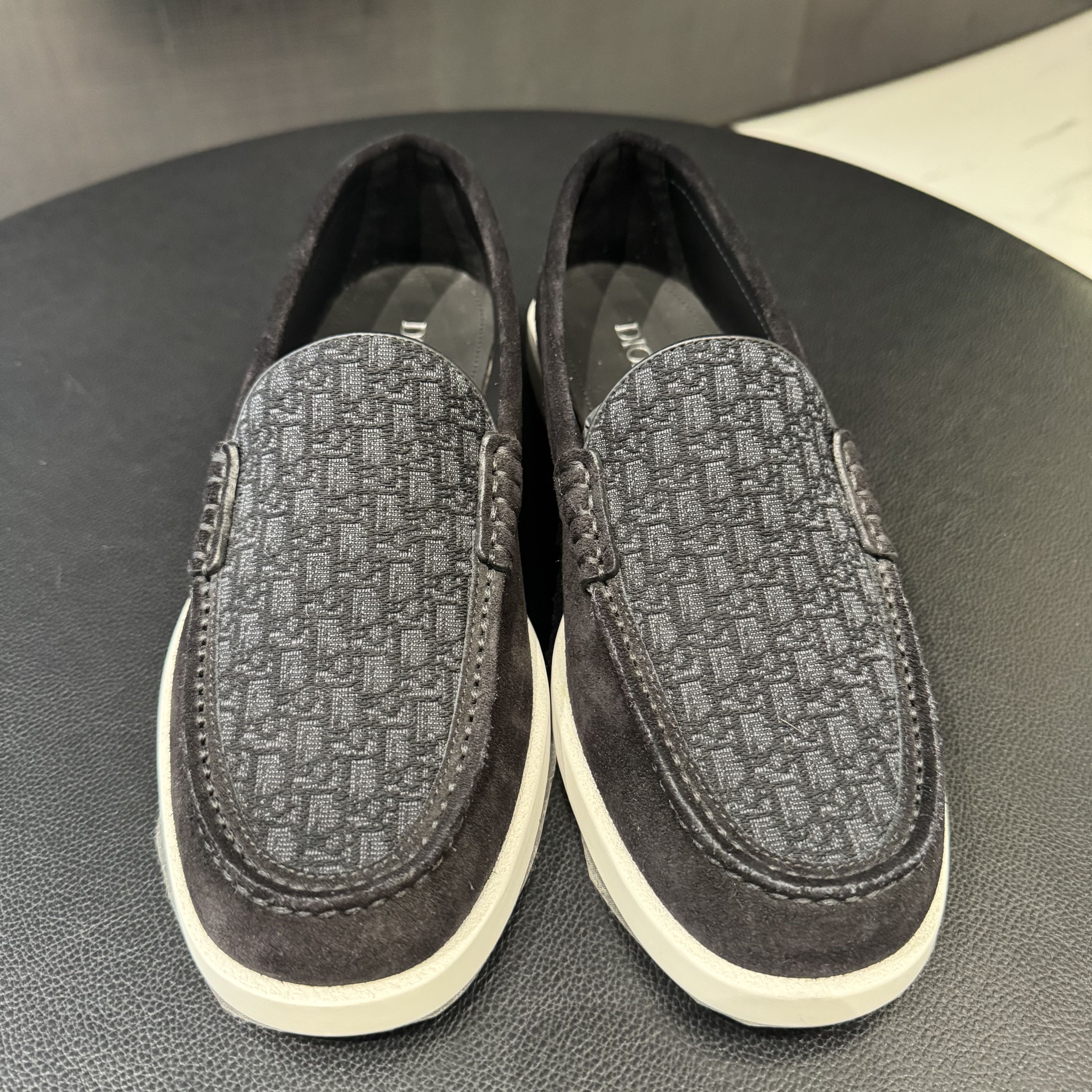 Dior NIB Granville Oblique Suede Loafers - Black, 41 Size US 8 / EU 41 - 2 Thumbnail