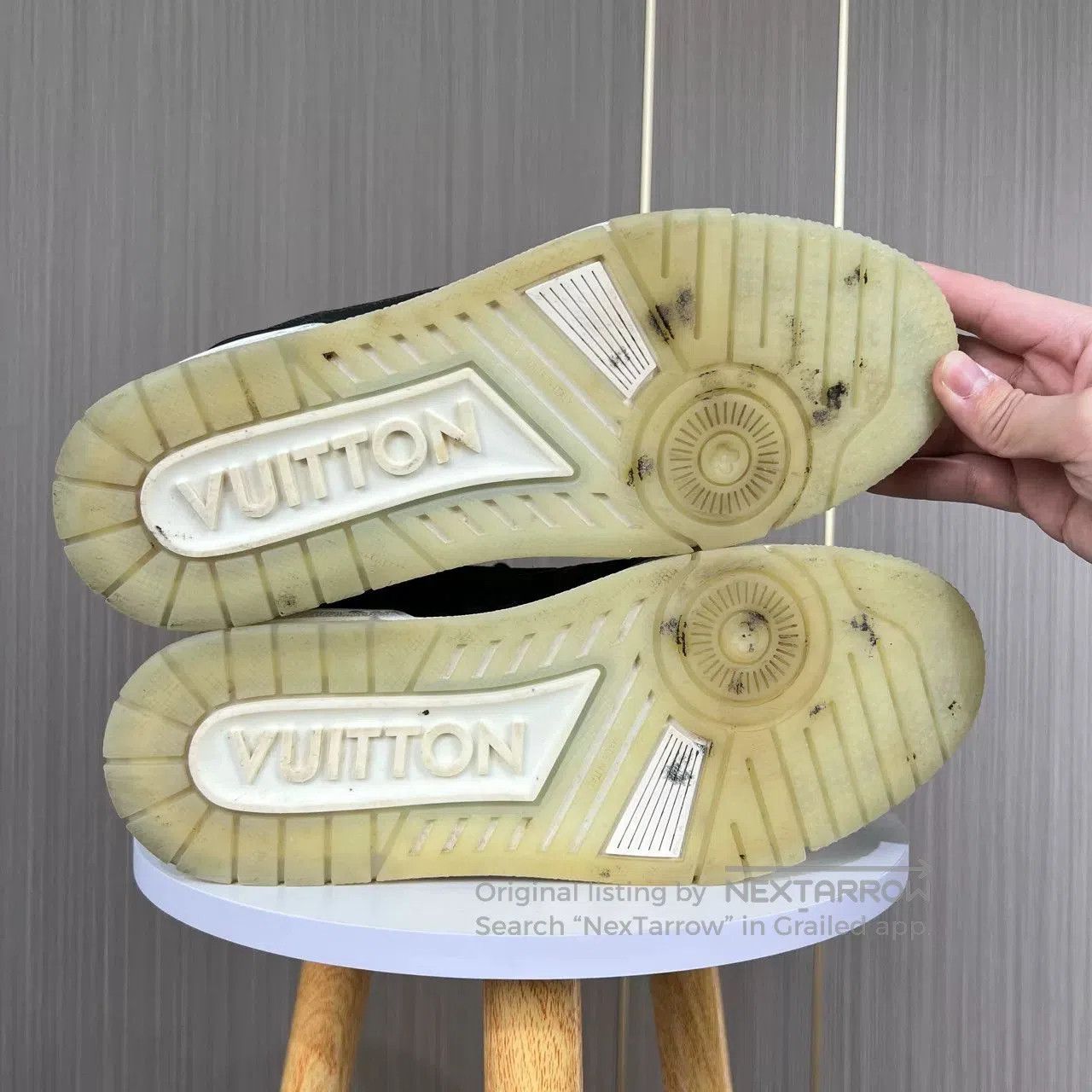 Louis Vuitton louis vuitton black trainer sneakers size 6.5. Size US 6.5 / EU 39-40 - 3 Thumbnail