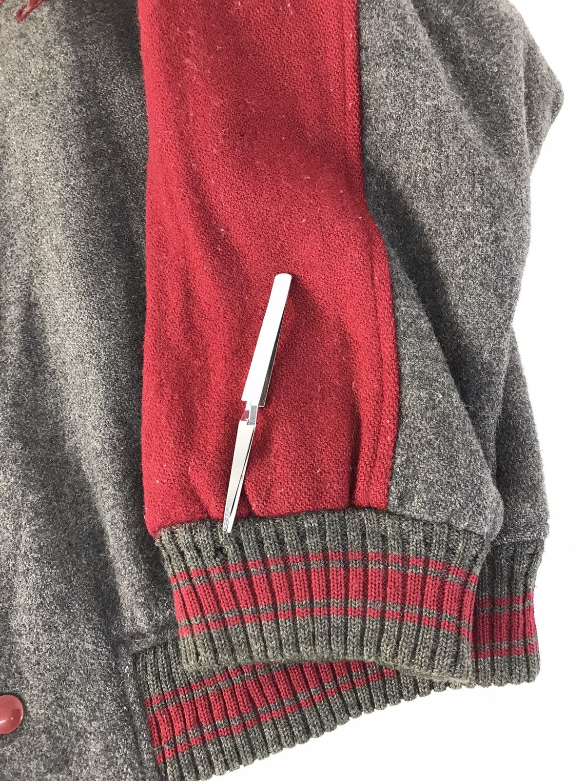 Vintage Vtg Varsity jacket Wool Distressed OffenseClub Troy Bros Size US XL / EU 56 / 4 - 7 Thumbnail