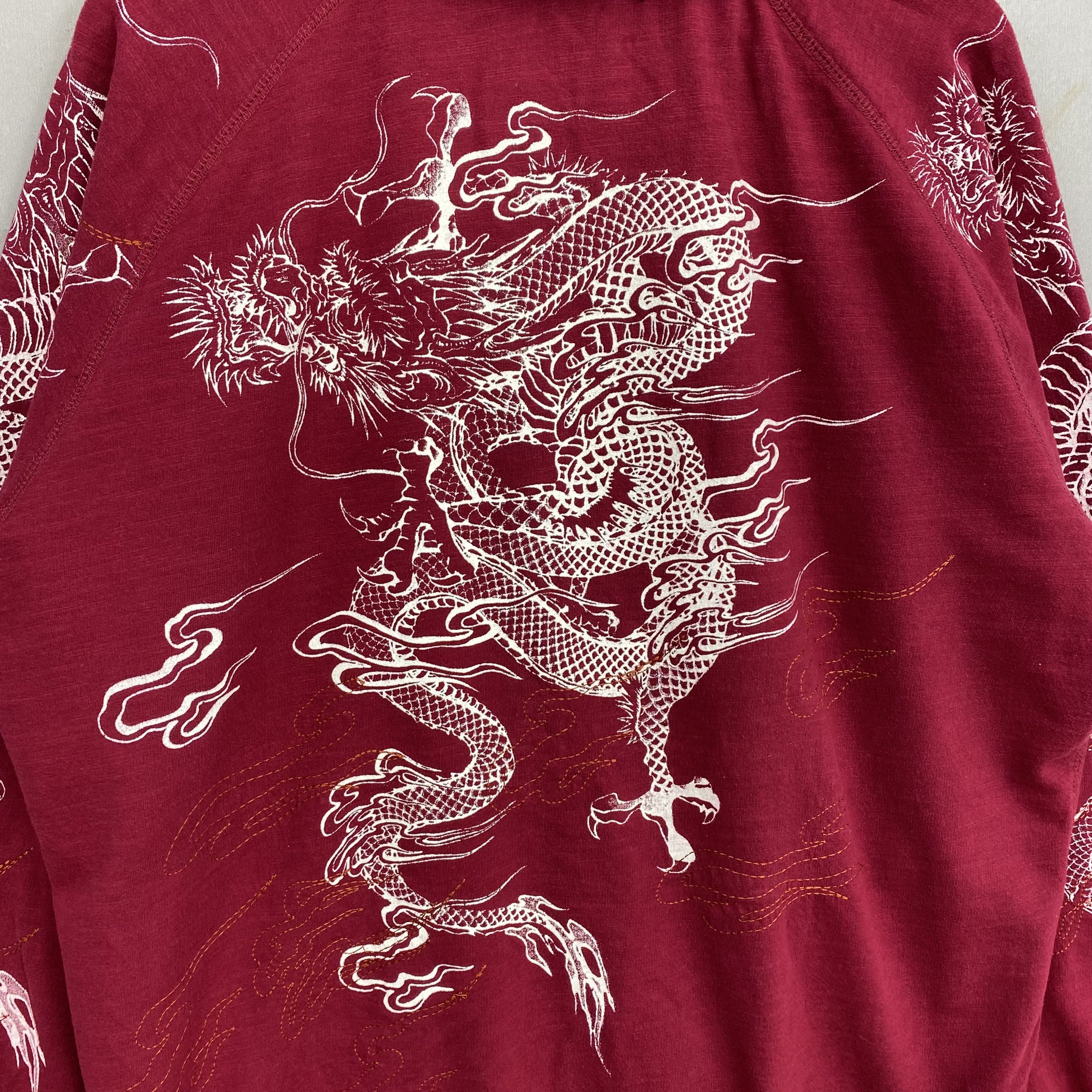 Japanese Brand Vintage DRAGON Sukajan Hoodie Sweater Zipper Sweatshirt Size US XL / EU 56 / 4 - 11 Thumbnail