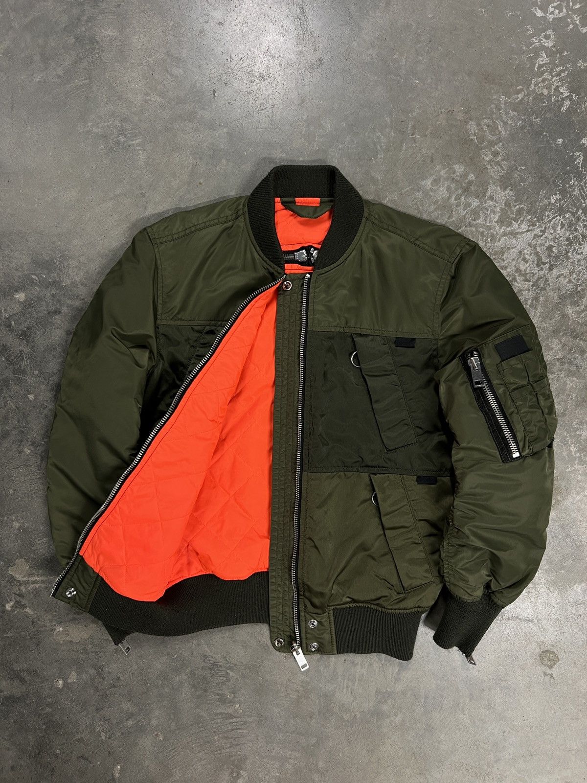 Diesel Archive Diesel MA-1 Reversible Bomber Jacket Multipocket Zip
