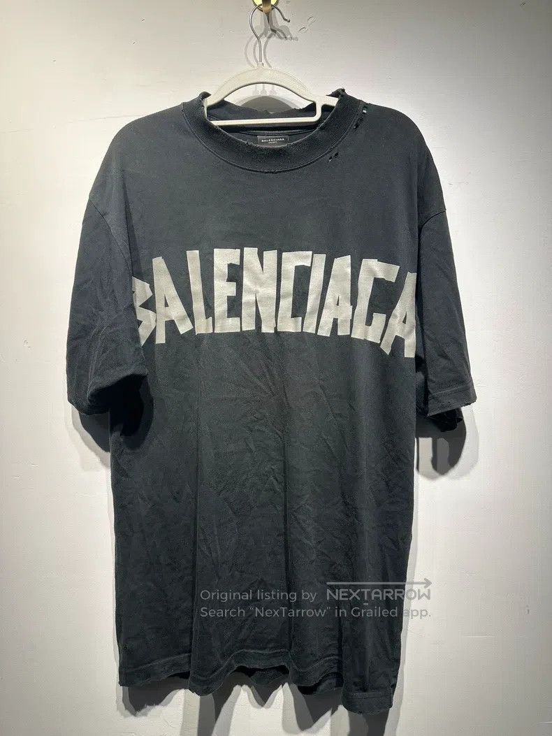 Balenciaga Balenciaga Letter Print Worn Short Sleeve Crew Neck T-Shir Size US XS / EU 42 / 0 - 1 Thumbnail