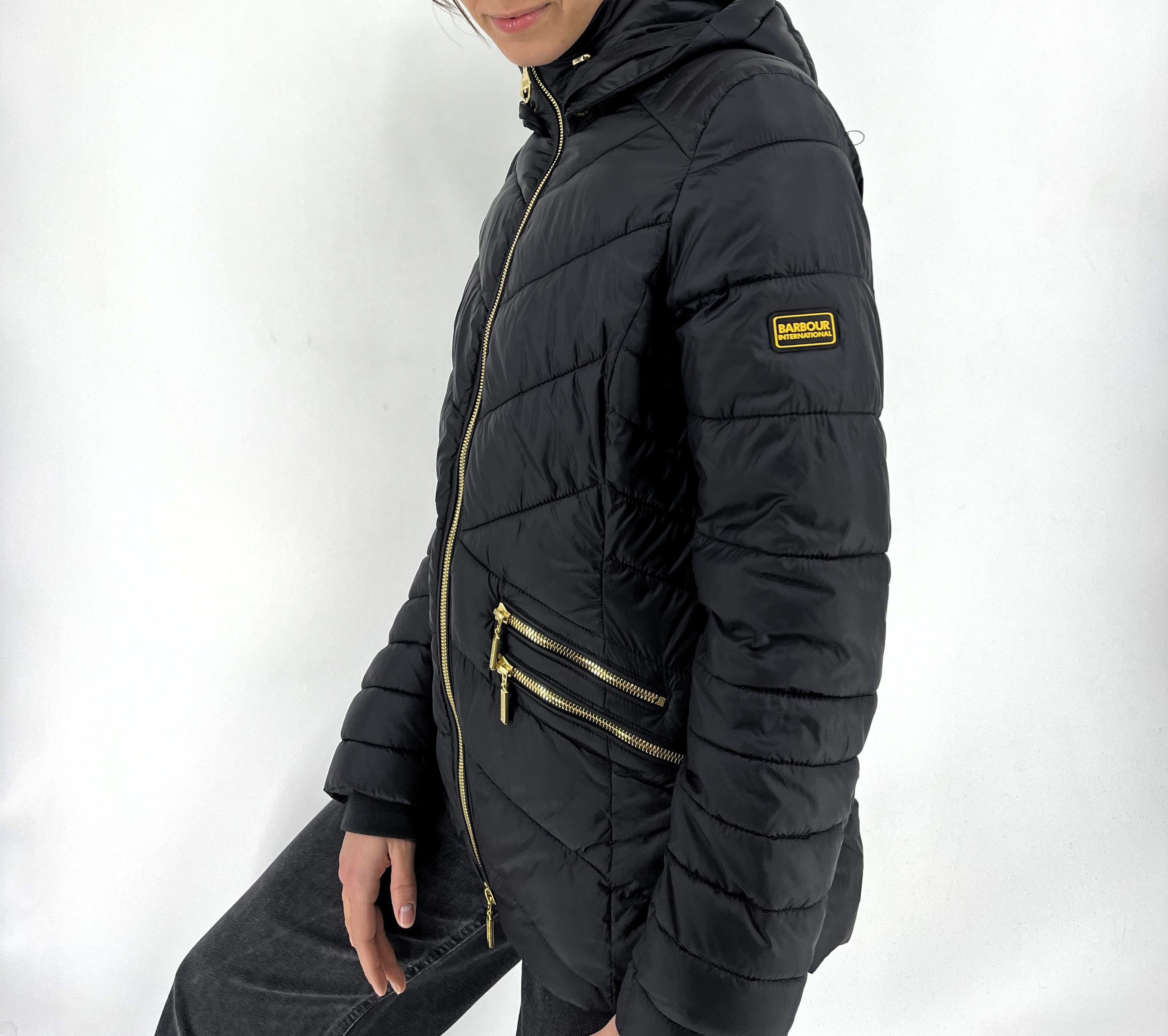 Barbour Barbour International Women's Turbo Quilt Jacket - Black Size M / US 6-8 / IT 42-44 - 4 Thumbnail