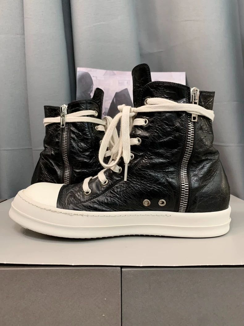 Rick Owens Rick Owens Black and white high-top imitation Converse sne Size US 10 / EU 43 - 5 Thumbnail