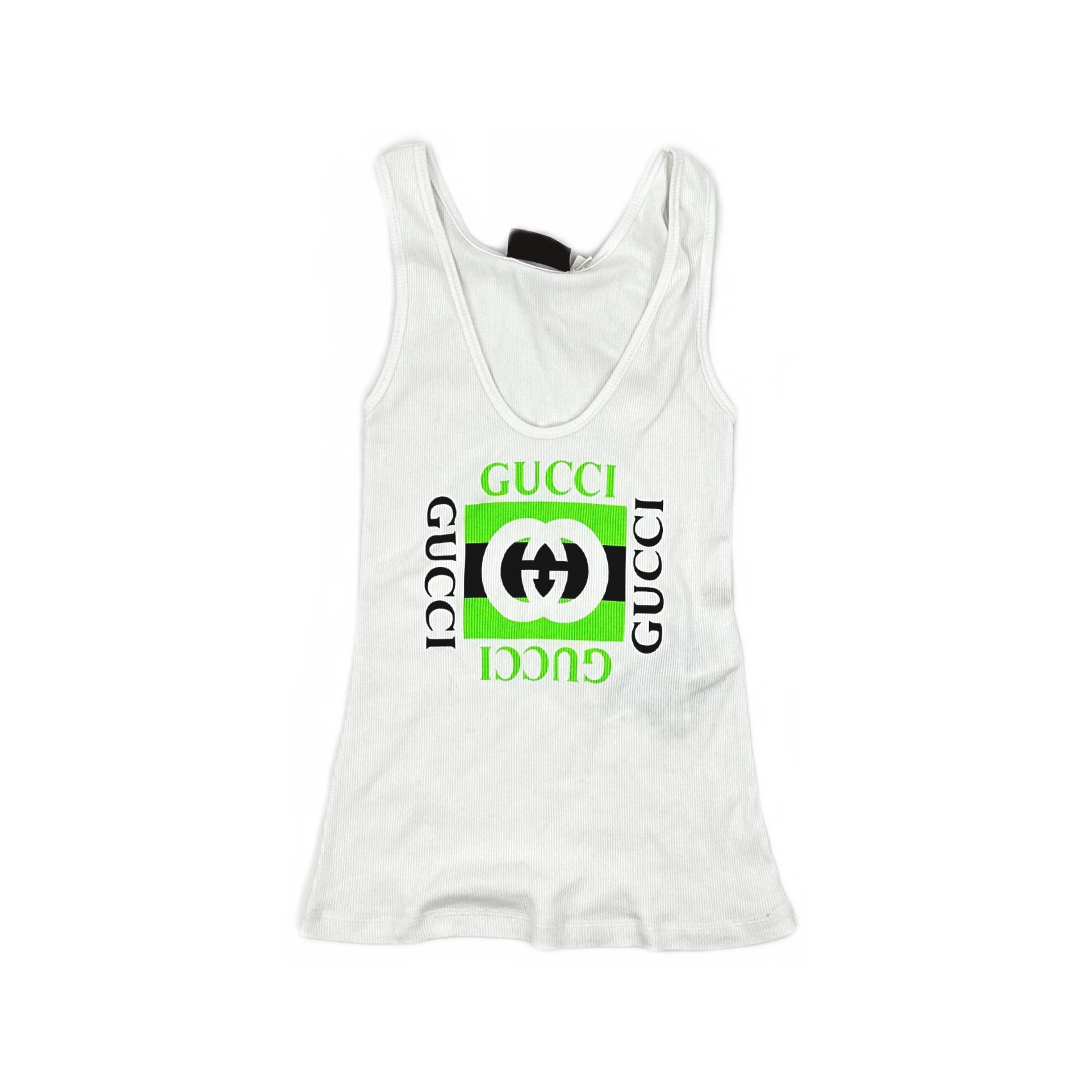 Gucci Gucci Logo Print Tank Top Size S Size S / US 4 / IT 40 - 1 Thumbnail