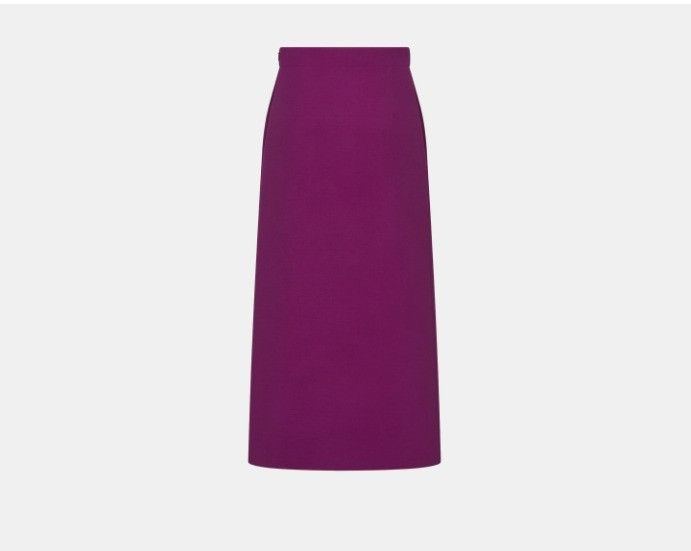 Dior o1w1db10425 411J43A1 Flared Midi Skirt in Mulberry Size 30" / US 8 / IT 44 - 2 Thumbnail