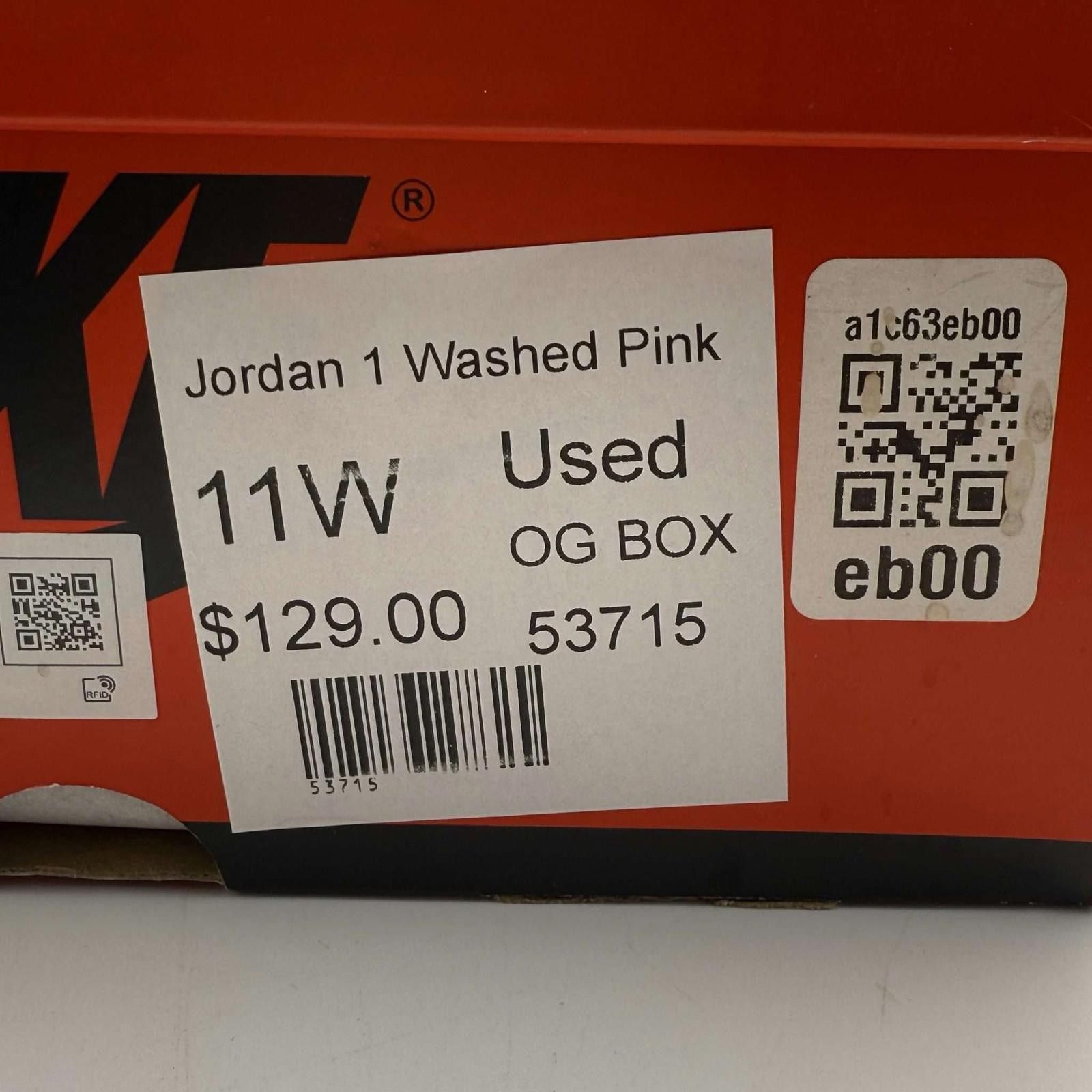 Nike Jordan 1 Washed Pink 11W Used OG Box Size US 11 / IT 41 - 9 Thumbnail