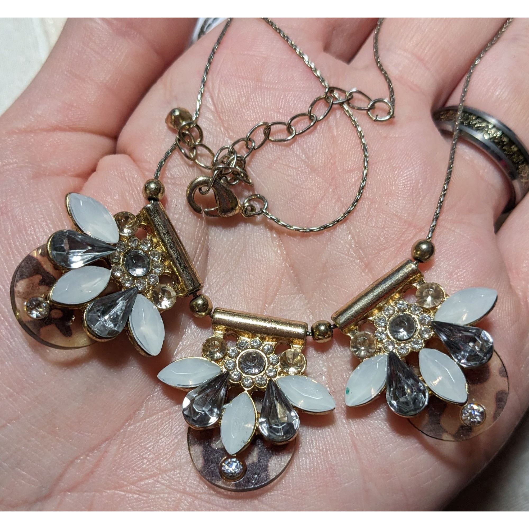 Other Y2K Glam Gemmed Floral Statement Necklace Size ONE SIZE - 7 Thumbnail