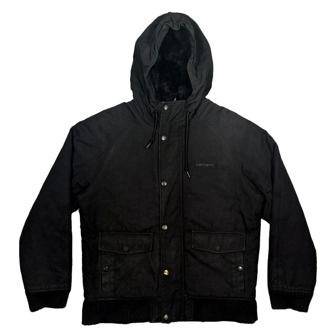 Carhartt Carhartt - Sherpa Lined Canvas Full Zip Jacket - Black - M Size US M / EU 48-50 / 2 - 1 Thumbnail