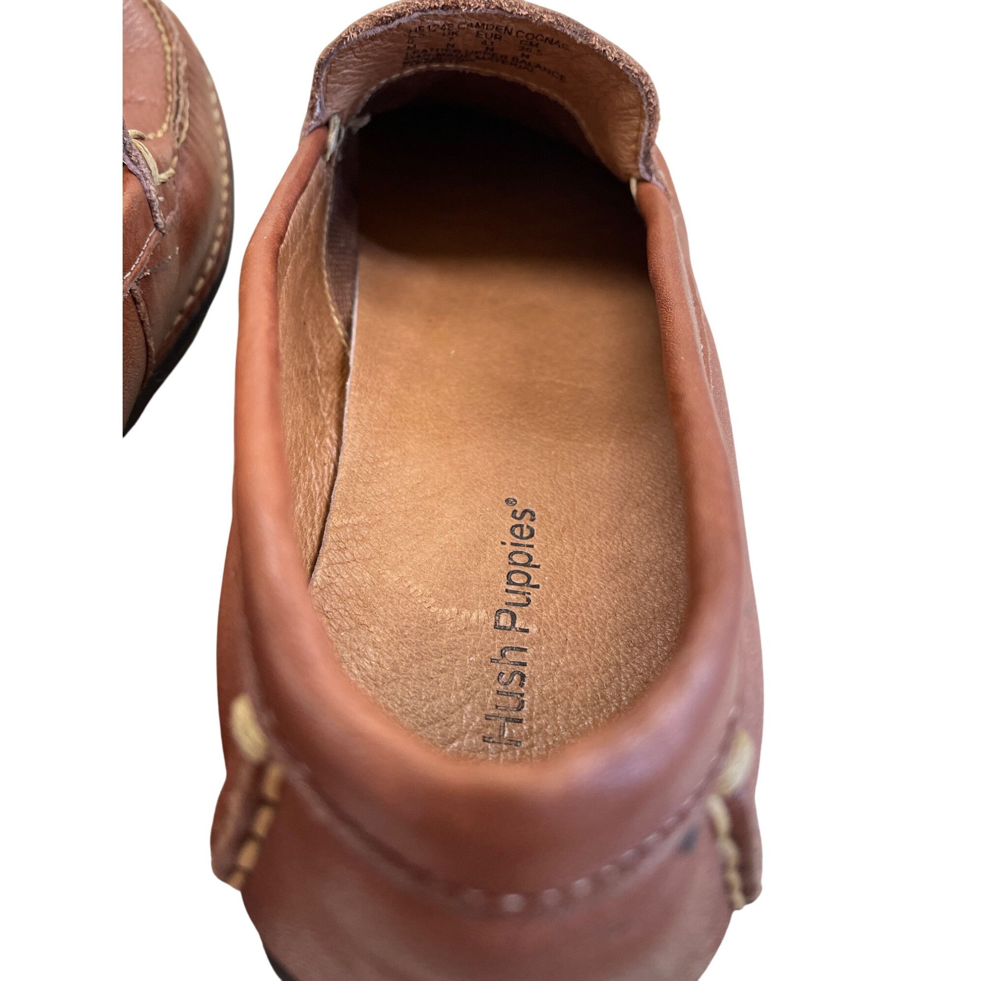 Hush Puppies Hush Puppies Mens Brown Leather Slip-On Loafers Shoes Size 9 Size US 9 / EU 42 - 9 Thumbnail
