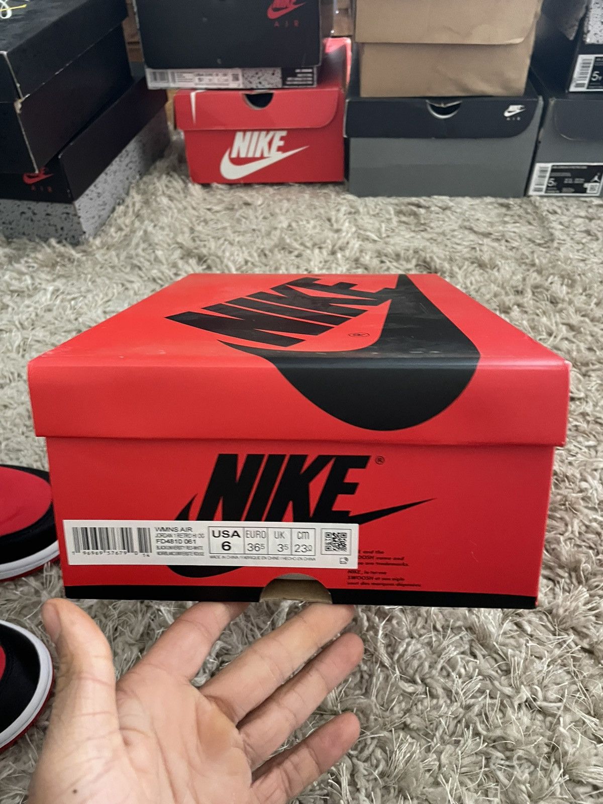 Jordan Brand Jordan 1 Bred Satin Size US 6 / IT 36 - 11 Thumbnail