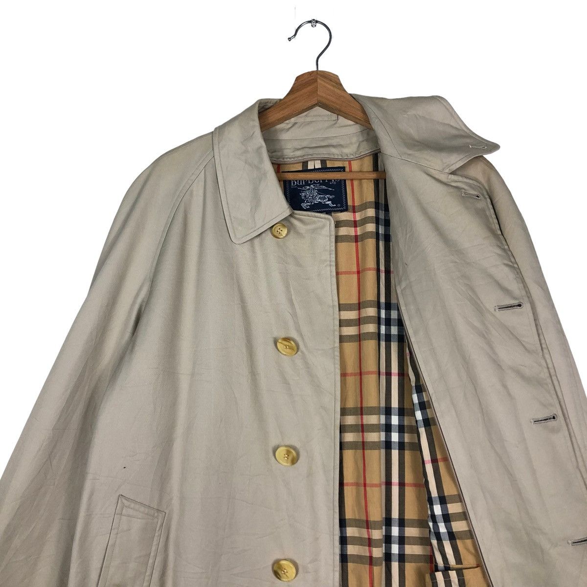 Burberry 🔥VINTAGE BURBERRYS TRENCH COATS LONG JACKET NOVA CHECK Size US M / EU 48-50 / 2 - 13 Thumbnail