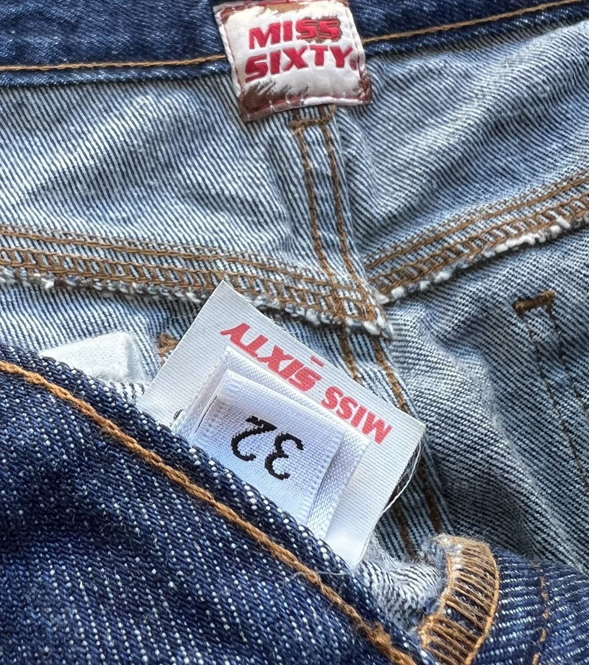 Miss Sixty × Vintage Vintage Miss Sixty Embroidered Logo Blue Jeans Y2K Size 32" / US 10 / IT 46 - 7 Thumbnail