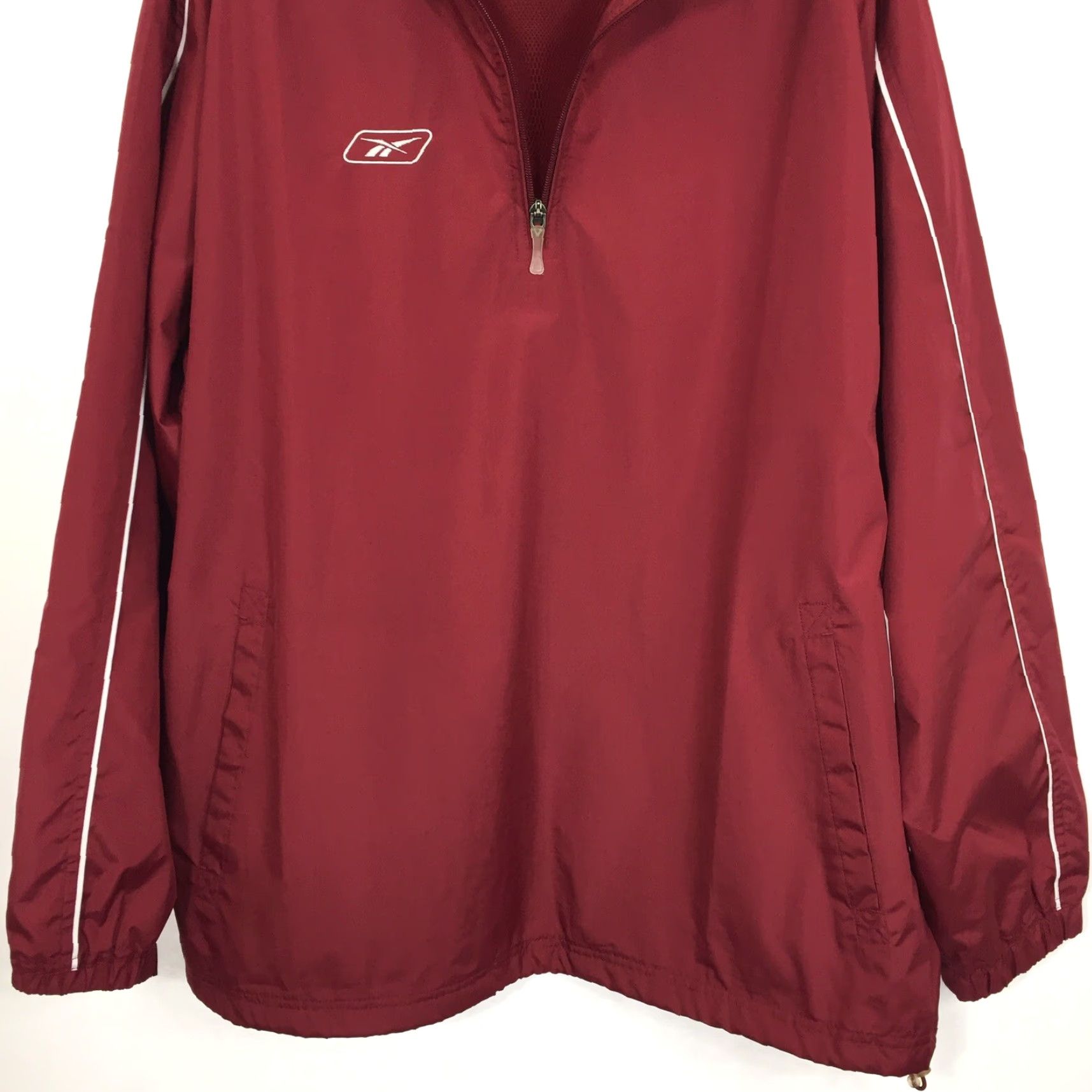 Reebok Reebok Jacket Mens L Red 1/4 Zip Pullover Long Sleeve Windbreaker Casual Size US L / EU 52-54 / 3 - 3 Thumbnail