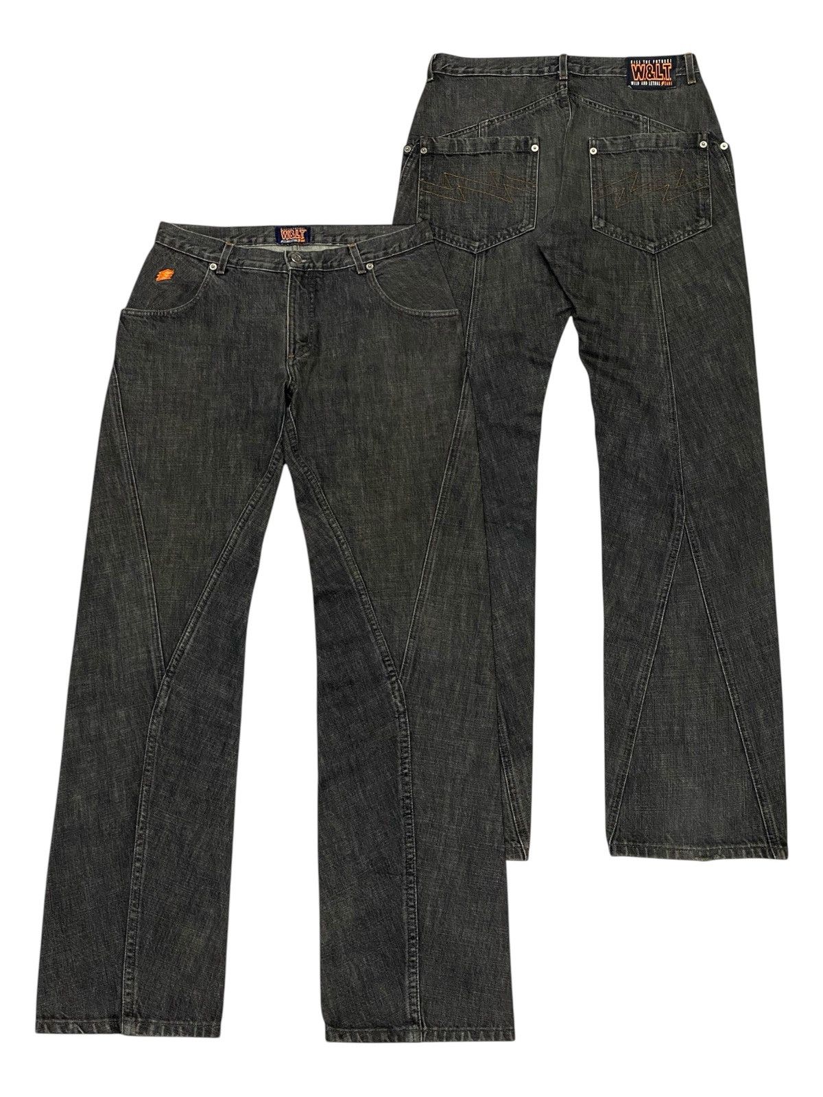 W&LT W&LT Walter Van Beirendonck Spiral Cut Denim Pants Size US 30 / EU 46 - 1 Thumbnail