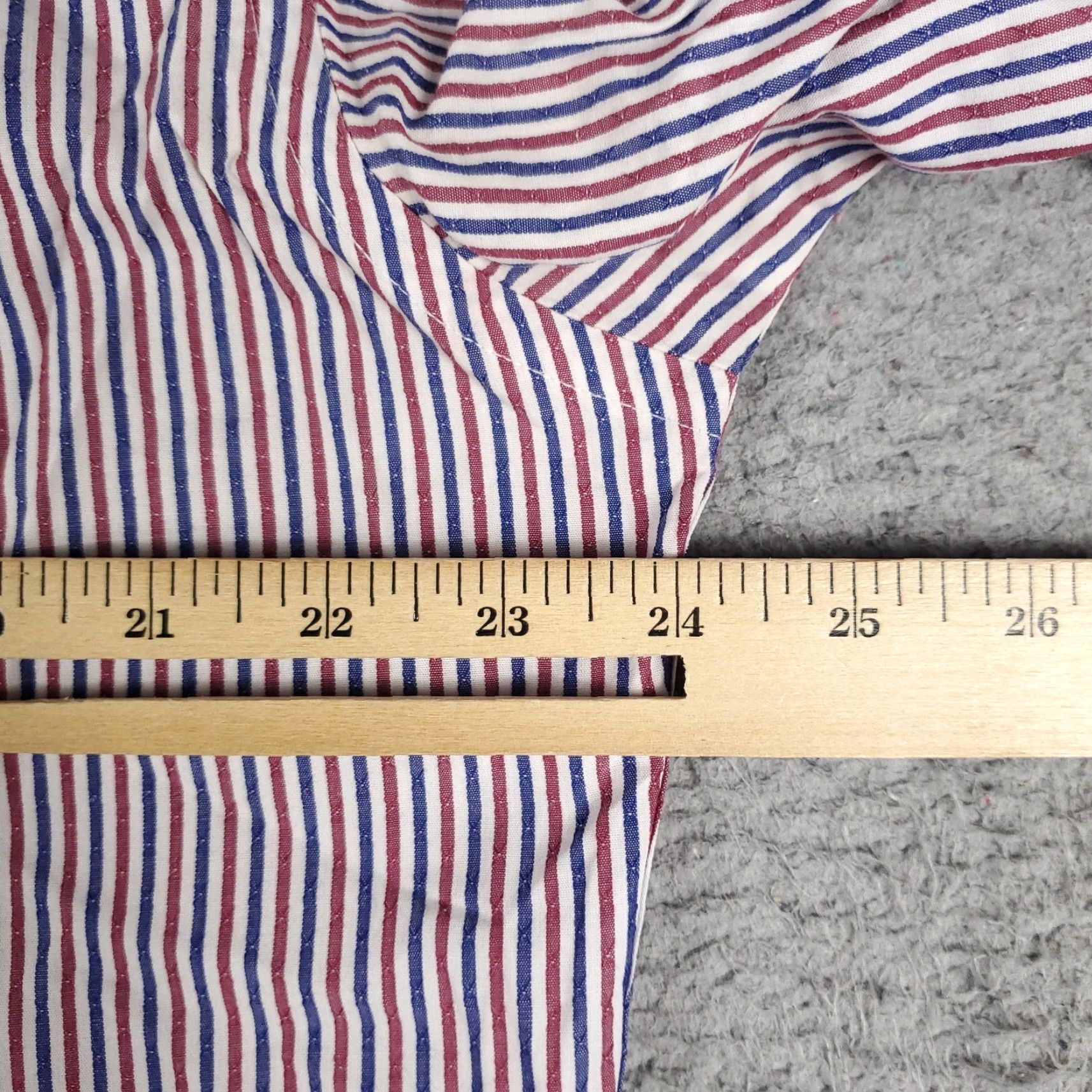 Ben Sherman Ben Sherman Shirt Mens Large Red White Blue Striped Casual Button Up Long Sleeve Size US L / EU 52-54 / 3 - 5 Thumbnail