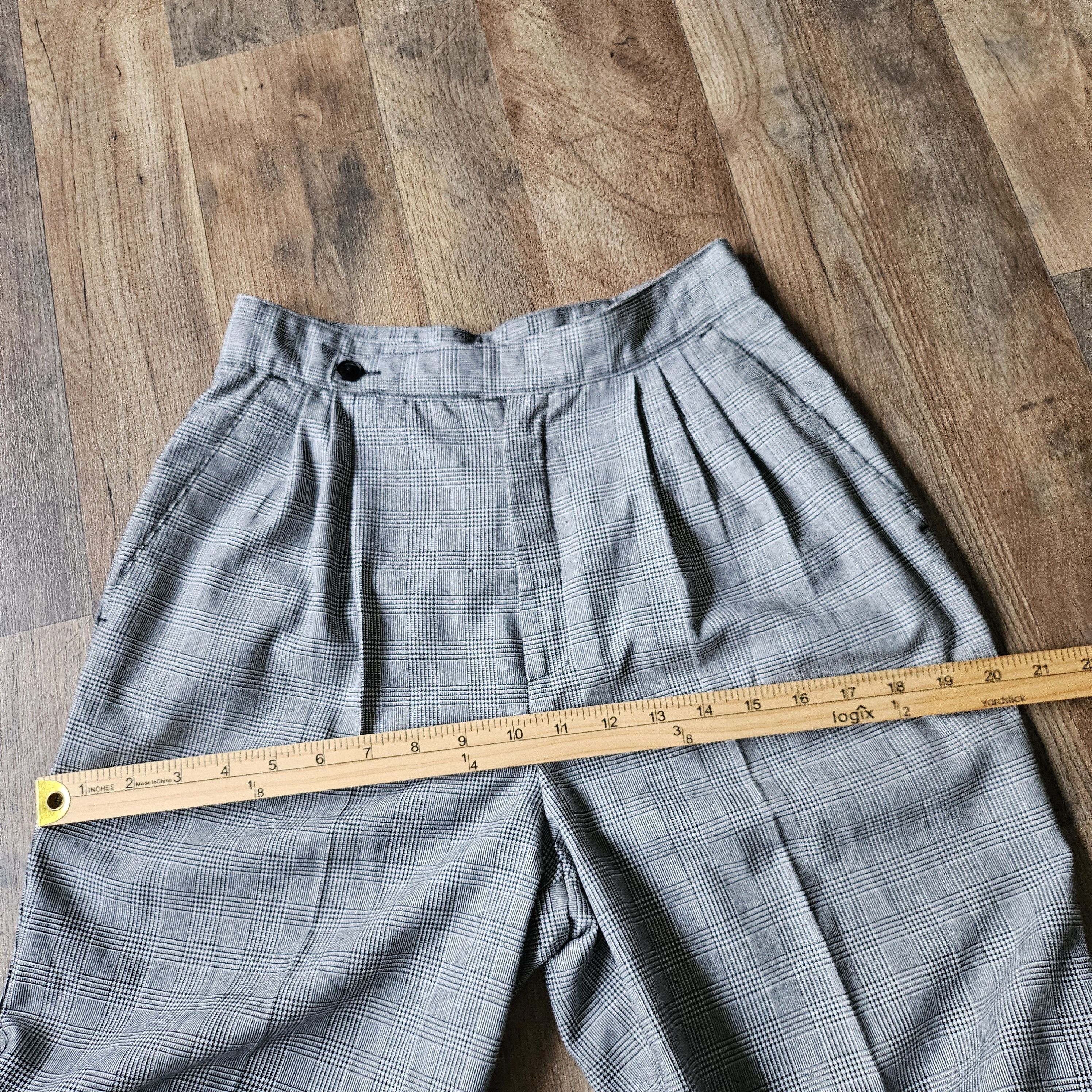 Vintage Vtg Fundamental Things Pants Checked High Rise Pleated Size 24" / US 00 / IT 34 - 7 Thumbnail