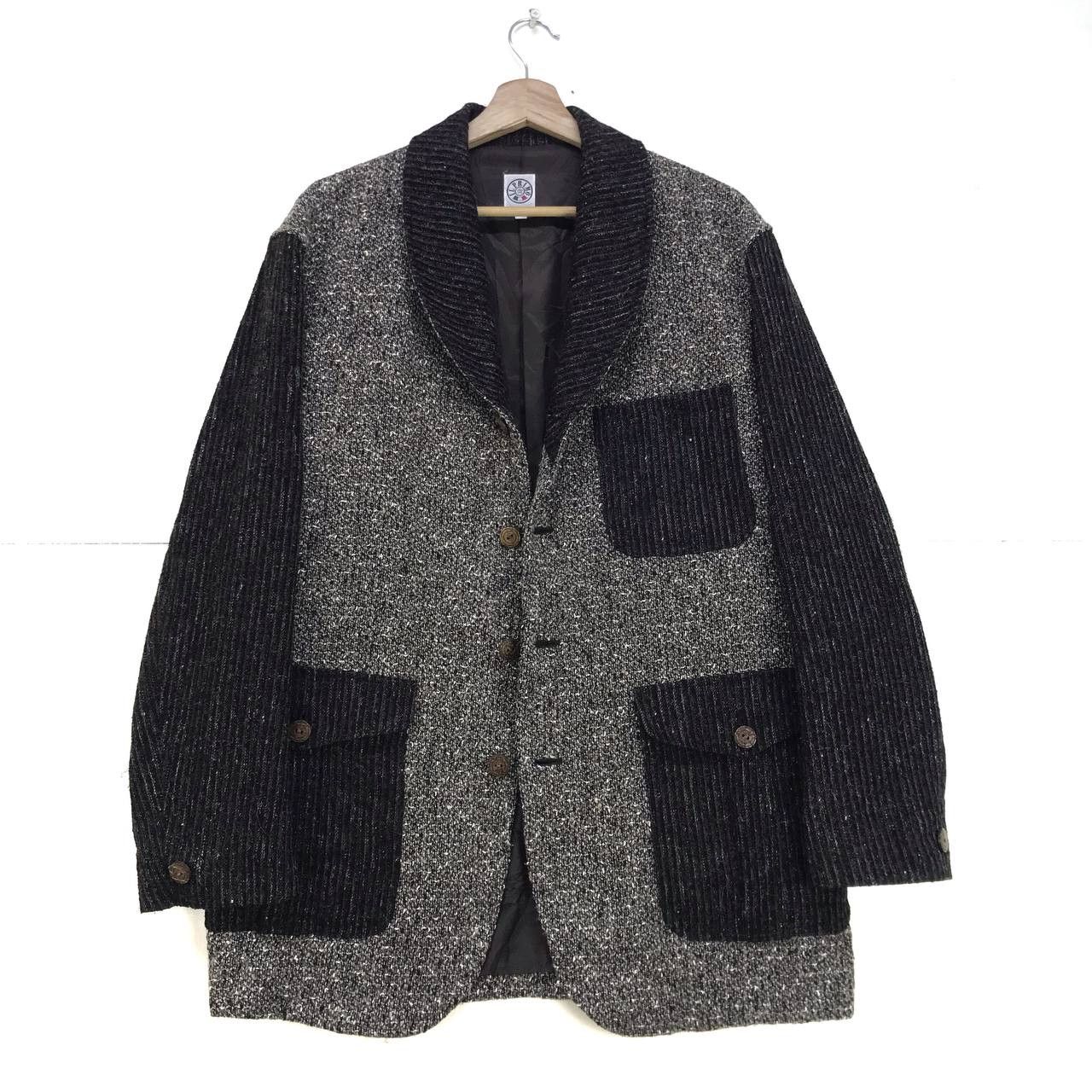 Designer × Harris Tweed Italianamente Ilprimo Patchwork Tweed Coat Blazer Jacker Size US S / EU 44-46 / 1 - 2 Thumbnail