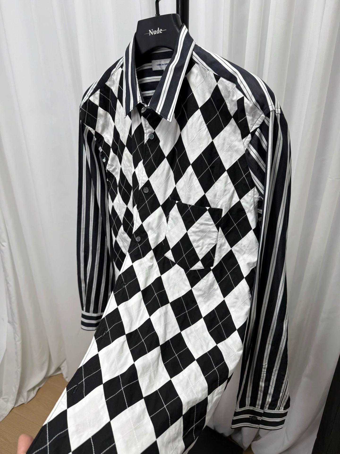 Comme des Garcons Comme des garcons shirt, plaid patchwork heavy-duty shirt Size US L / EU 52-54 / 3 - 3 Thumbnail