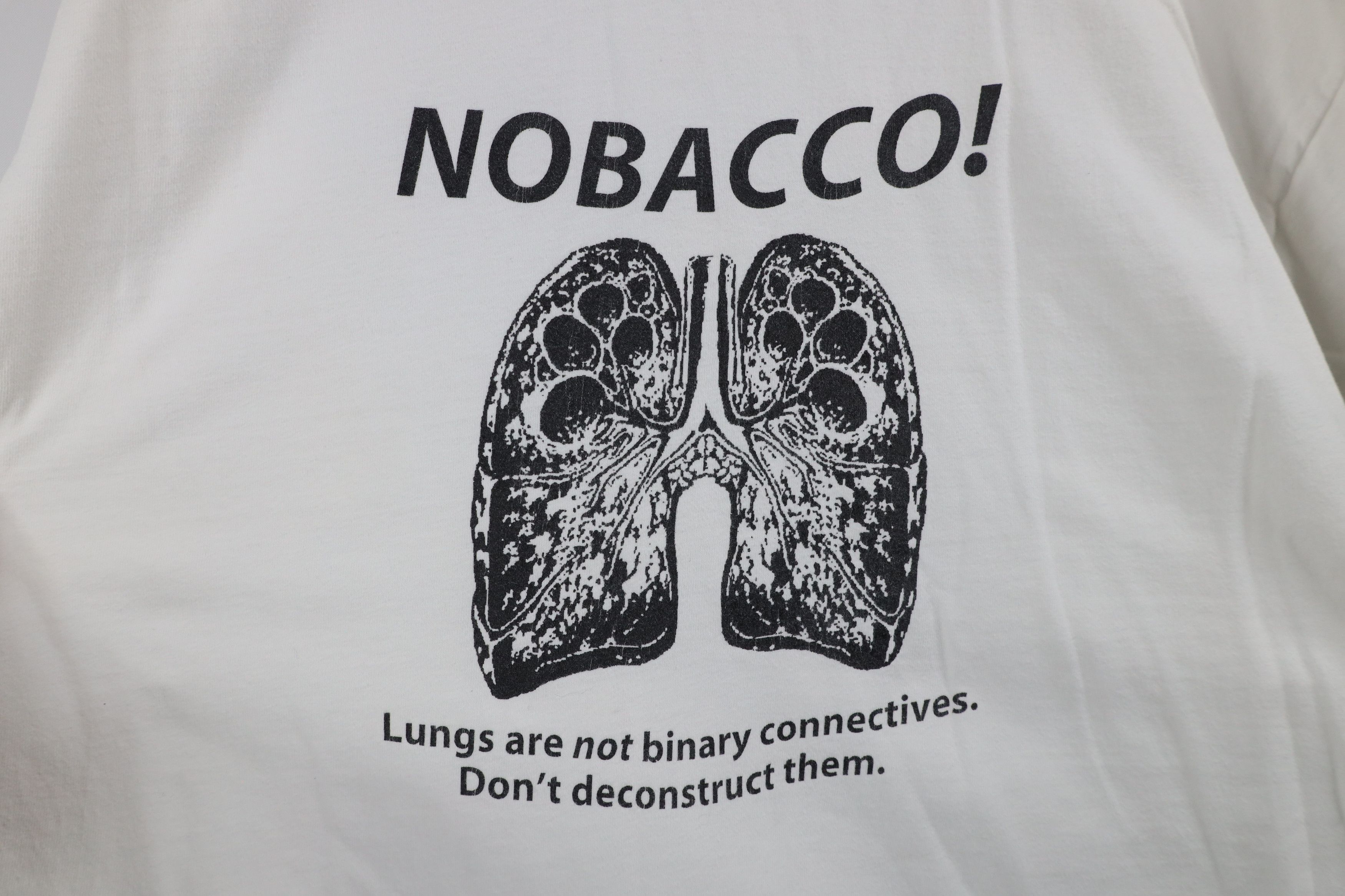 Vintage Vintage 90s Lungs Lung Cancer Short Sleeve T-Shirt White Size US XL / EU 56 / 4 - 4 Thumbnail