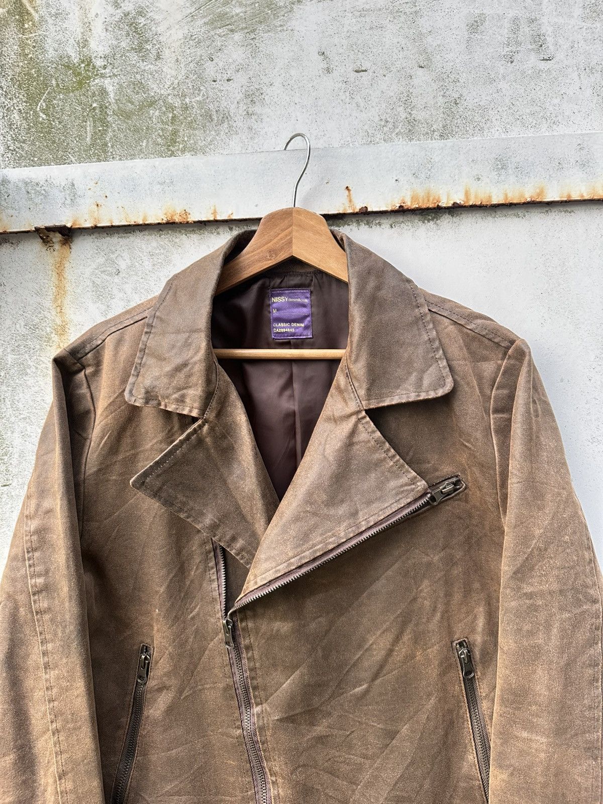 Vintage 👹Vintage Nissy Double Collar Brown Leather Jacket Size US M / EU 48-50 / 2 - 7 Thumbnail