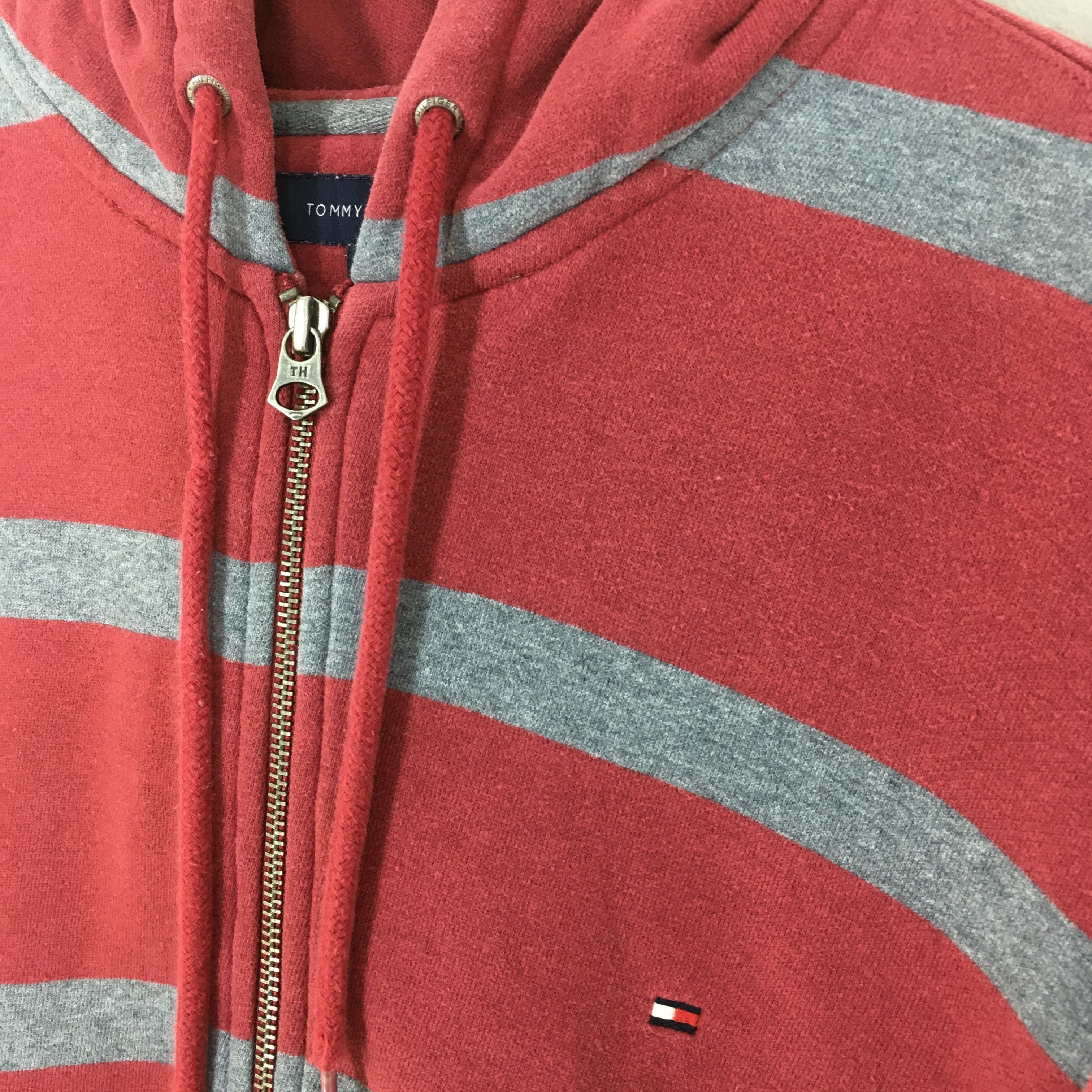 Tommy Hilfiger × Vintage Vintage 90's Tommy Hilfiger Stripes Zipper Hoodies Medium Size US M / EU 48-50 / 2 - 3 Thumbnail