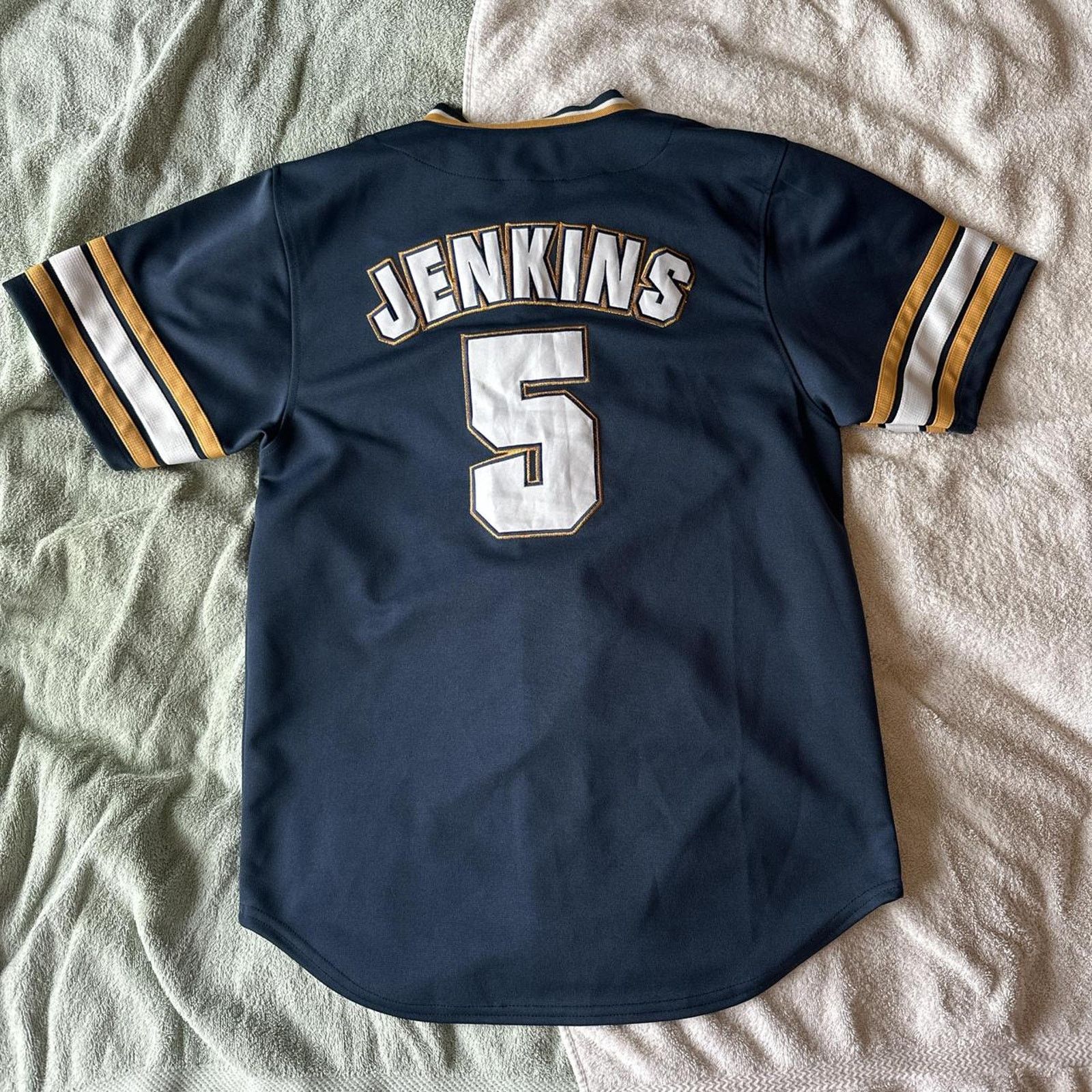 MLB Y2K MLB Milwaukee Brewers Geoff Jenkins Baseball Jersey Size US XL / EU 56 / 4 - 4 Thumbnail