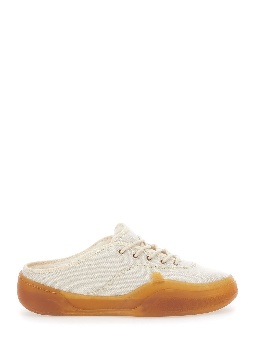 ERL 'Low Skate Mule' White Low Top Sneakers with Contrasting Sole in Cotton Man Size US 7 / EU 40 - 1 Thumbnail