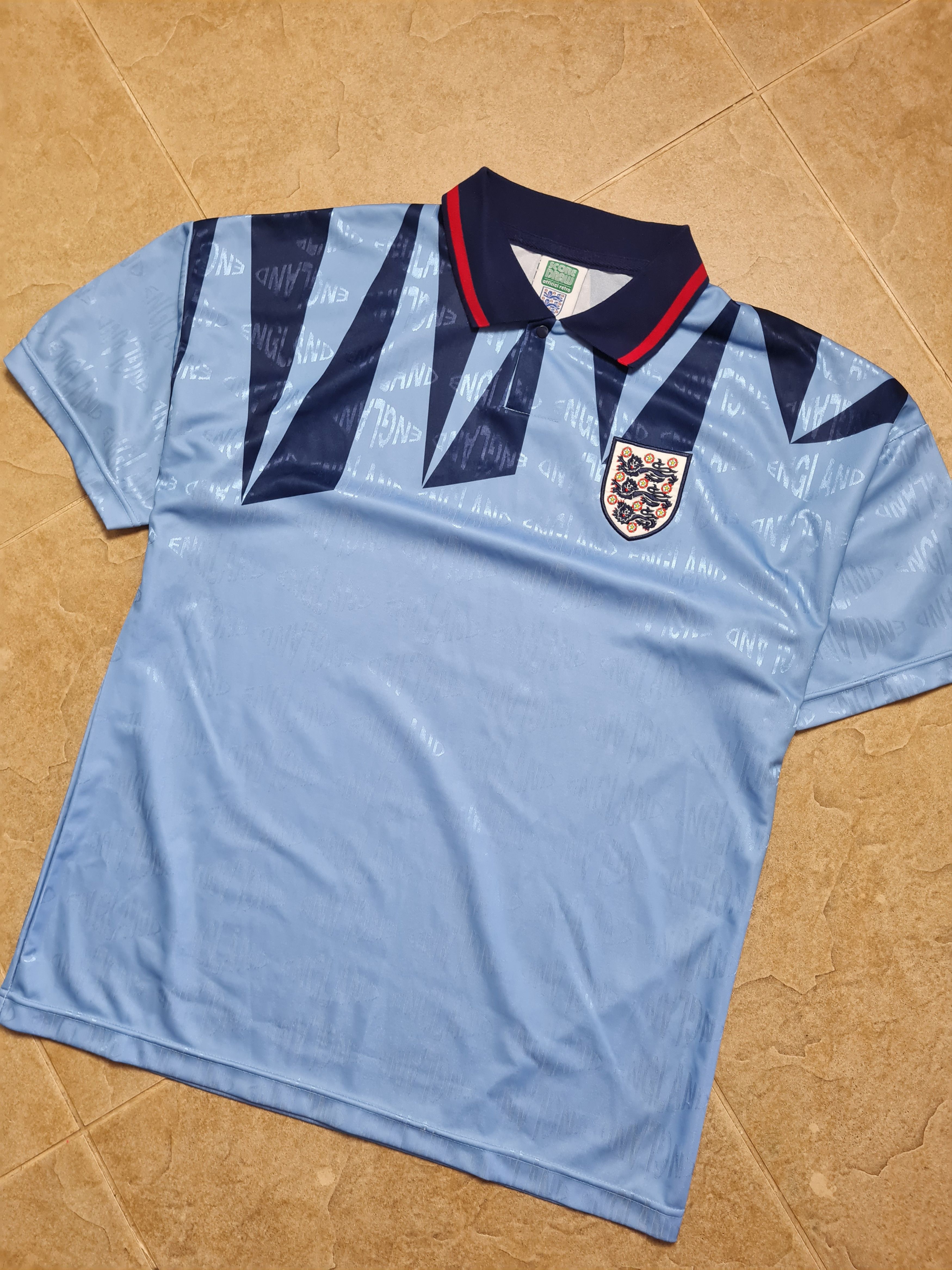 Other England Football Shirt Score Draw 3rd Away FA Retro 1990 Size US XL / EU 56 / 4 - 3 Thumbnail