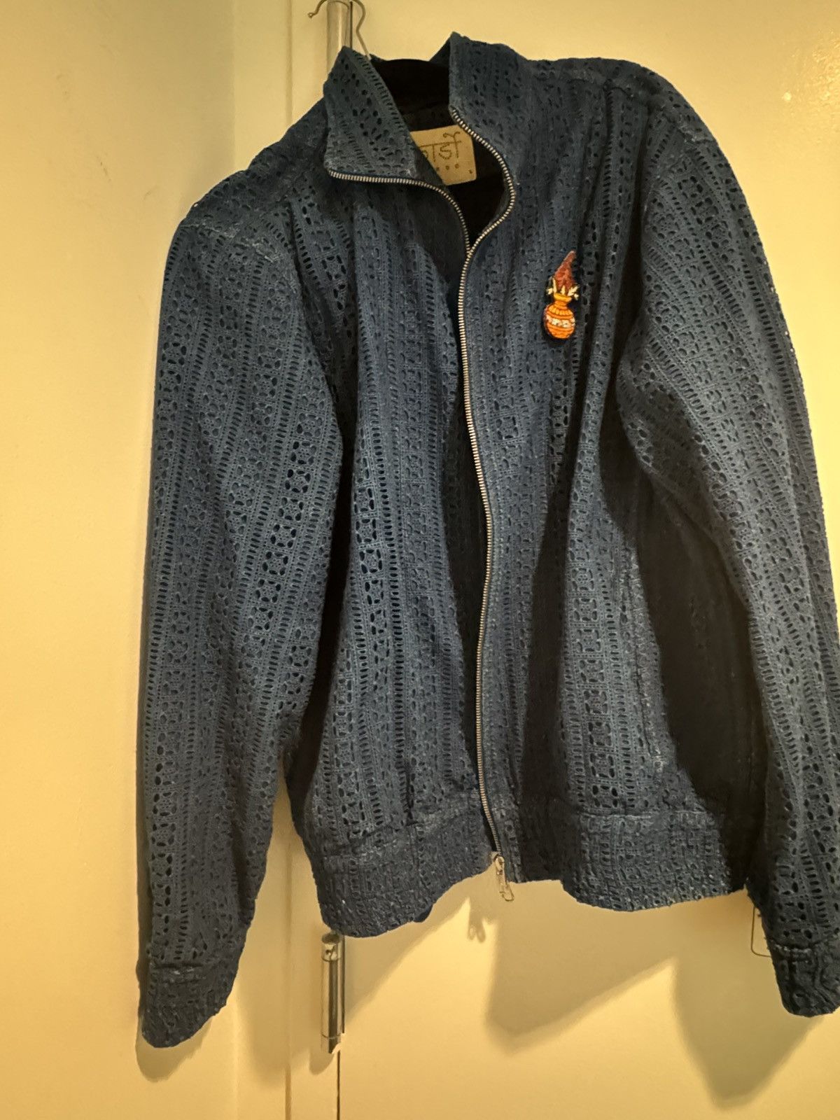 Kardo Kardo Schiffli Embroidered Cotton Bomber Jacket Size US L / EU 52-54 / 3 - 6 Thumbnail
