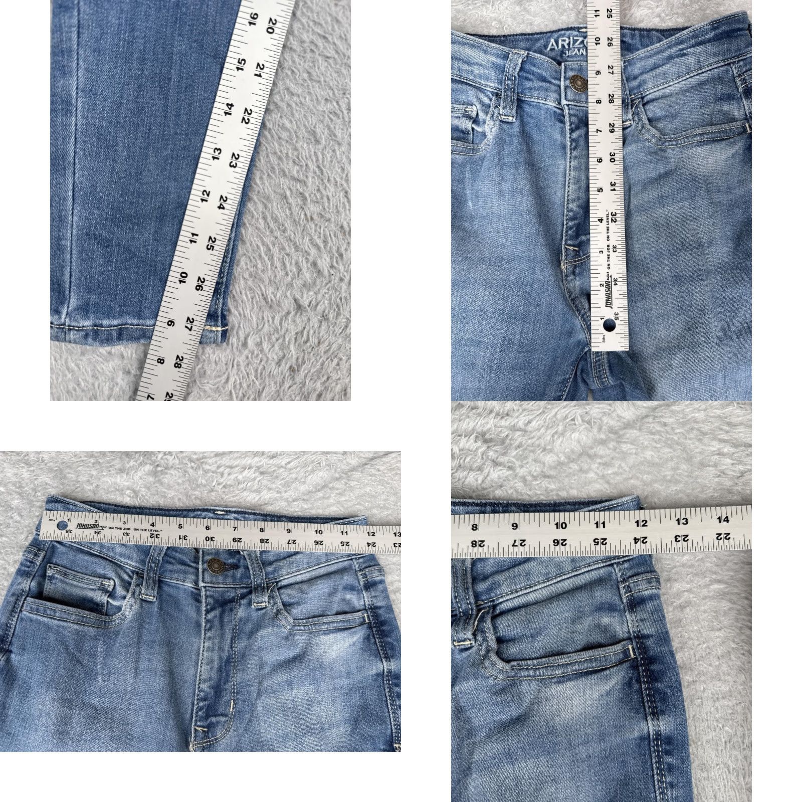 Vintage Arizona Jean Co Jeans Womens 1 Blue Skinny Stretch Mid Rise Five Pocket Denim Jeans Size 25" / US 0 / IT 36 - 8 Thumbnail