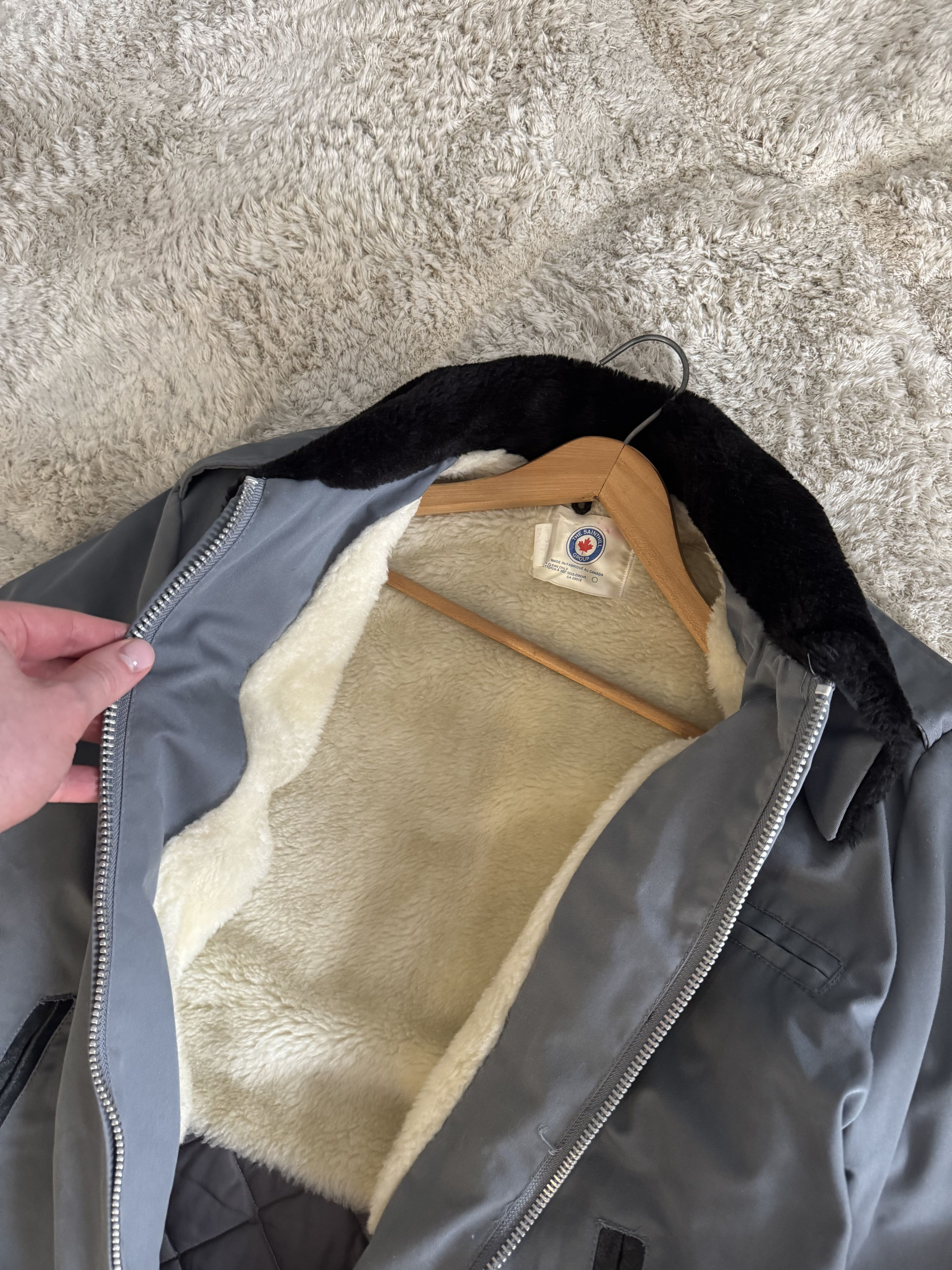 Vintage Vintage 80s Saint Hill Sherpa Lined cotton Flight Jacket Size US XL / EU 56 / 4 - 4 Thumbnail