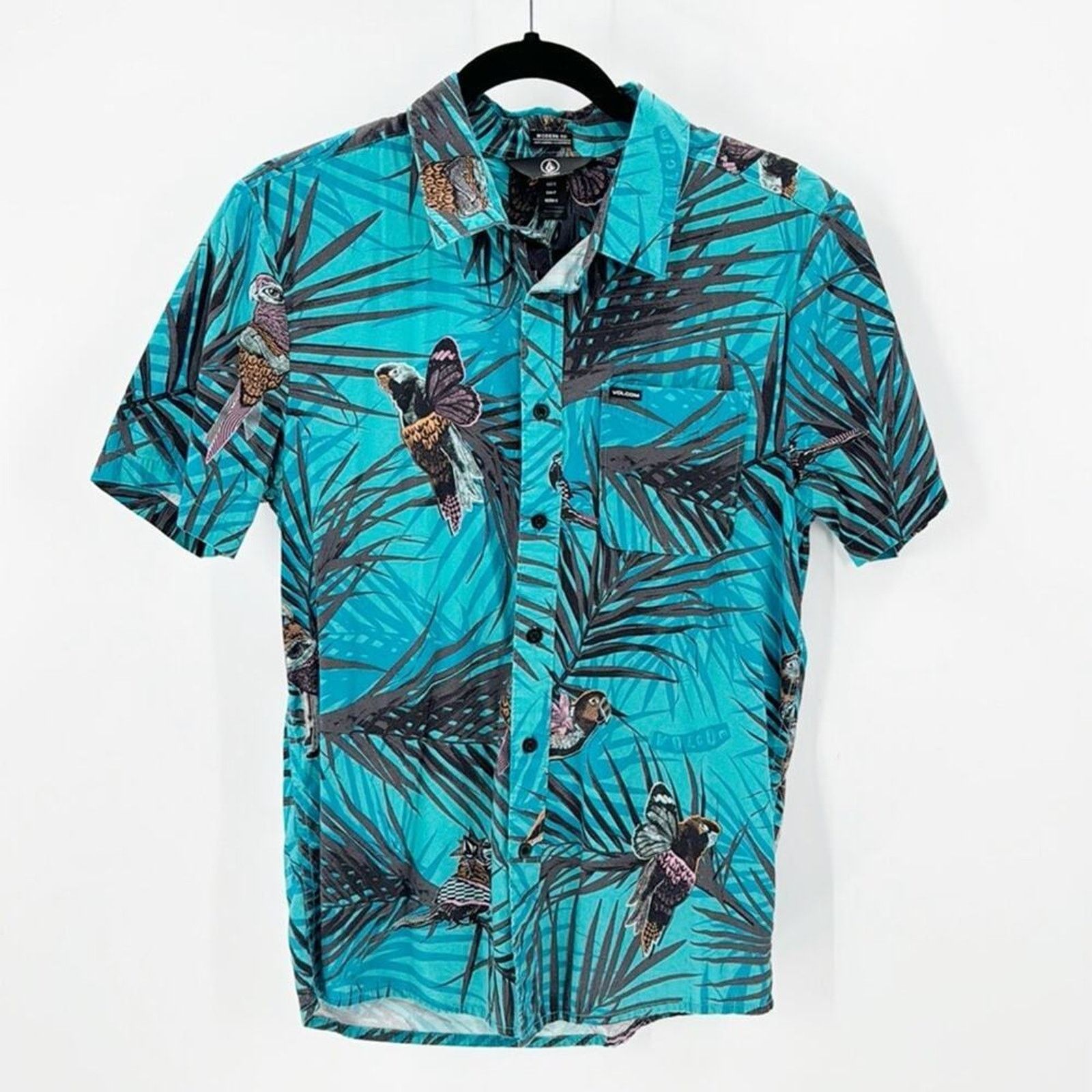 Volcom Volcom Party Bird Button Up Short Sleeve Shirt tropical S Size US S / EU 44-46 / 1 - 1 Thumbnail
