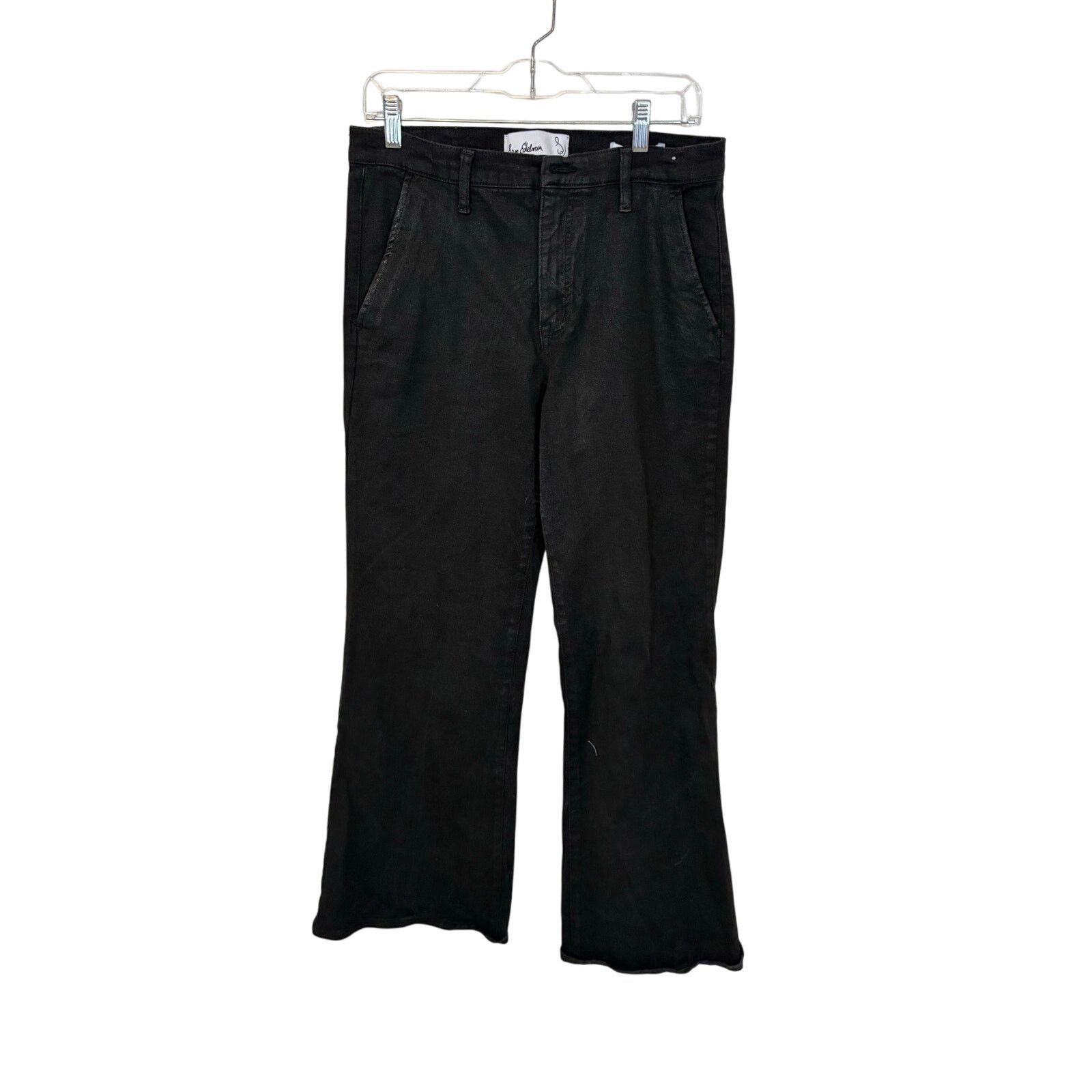 Sam Edelman Sam Edelman Bay Flare Black Jean Trouser Minimalist 30 Size 30" / US 8 / IT 44 - 2 Thumbnail