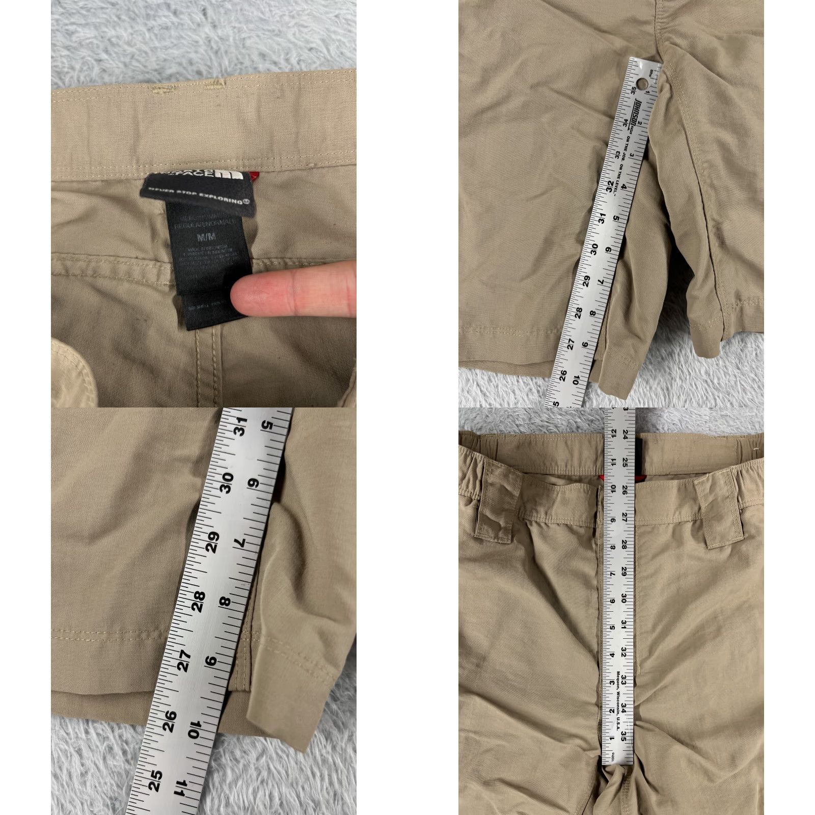 The North Face The North Face Shorts Men Medium Beige Belted Cargo 100% Nylon Hike Camp Fish Size US 31 - 8 Thumbnail