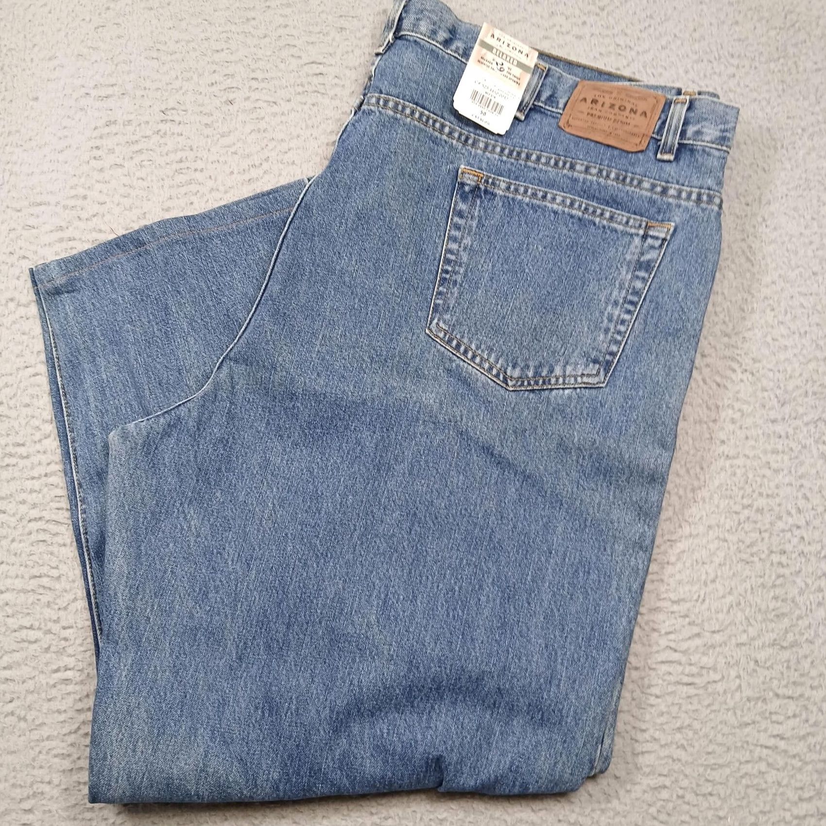 Vintage Arizona Jean Company Jeans Mens 50 Blue Relaxed Medium Wash Denim 523-4450 Size US 34 / EU 50 - 2 Thumbnail