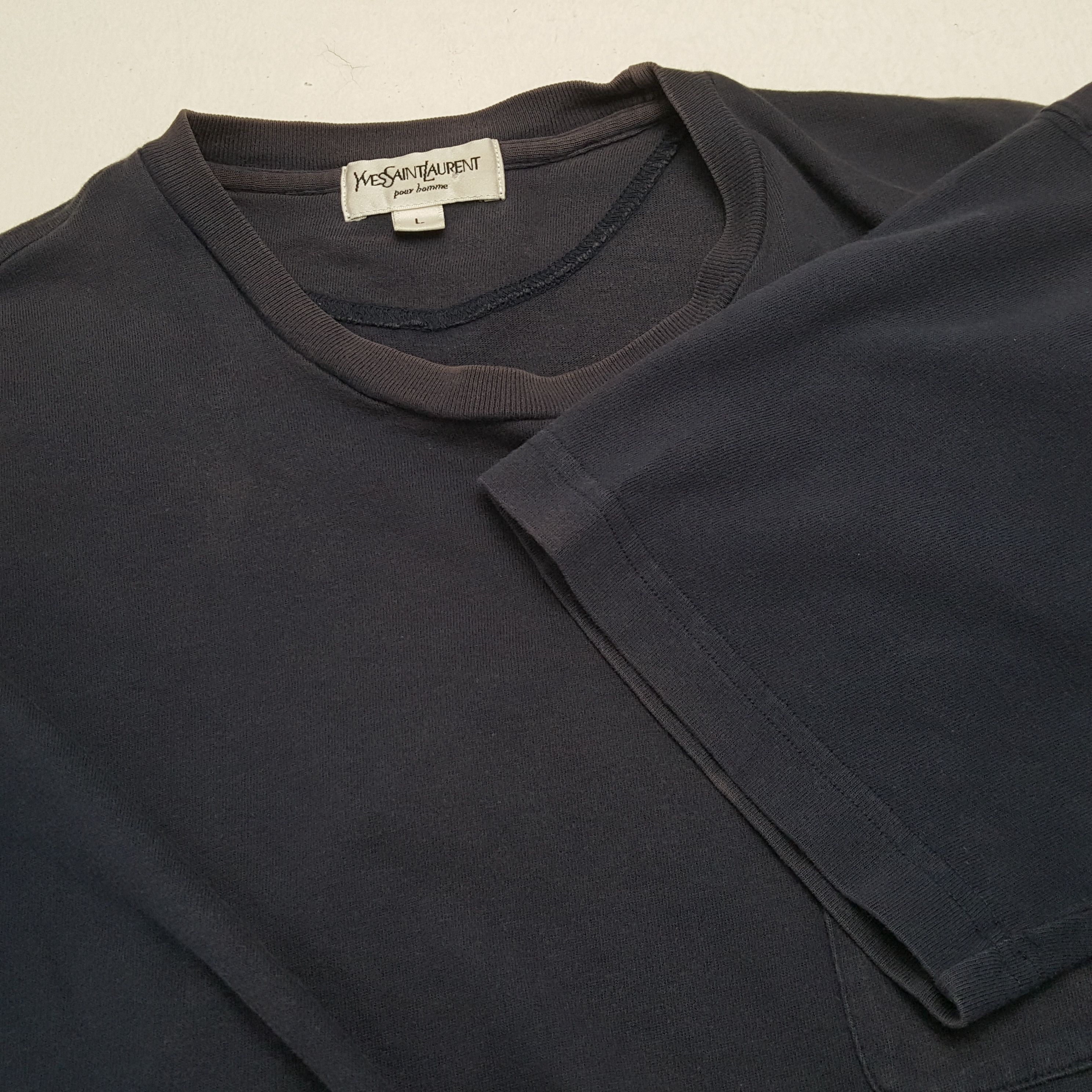 Vintage × Yves Saint Laurent YVES SAINT LAURENT Fashion Style Pocket Logo Design Tshirt Size US L / EU 52-54 / 3 - 7 Thumbnail