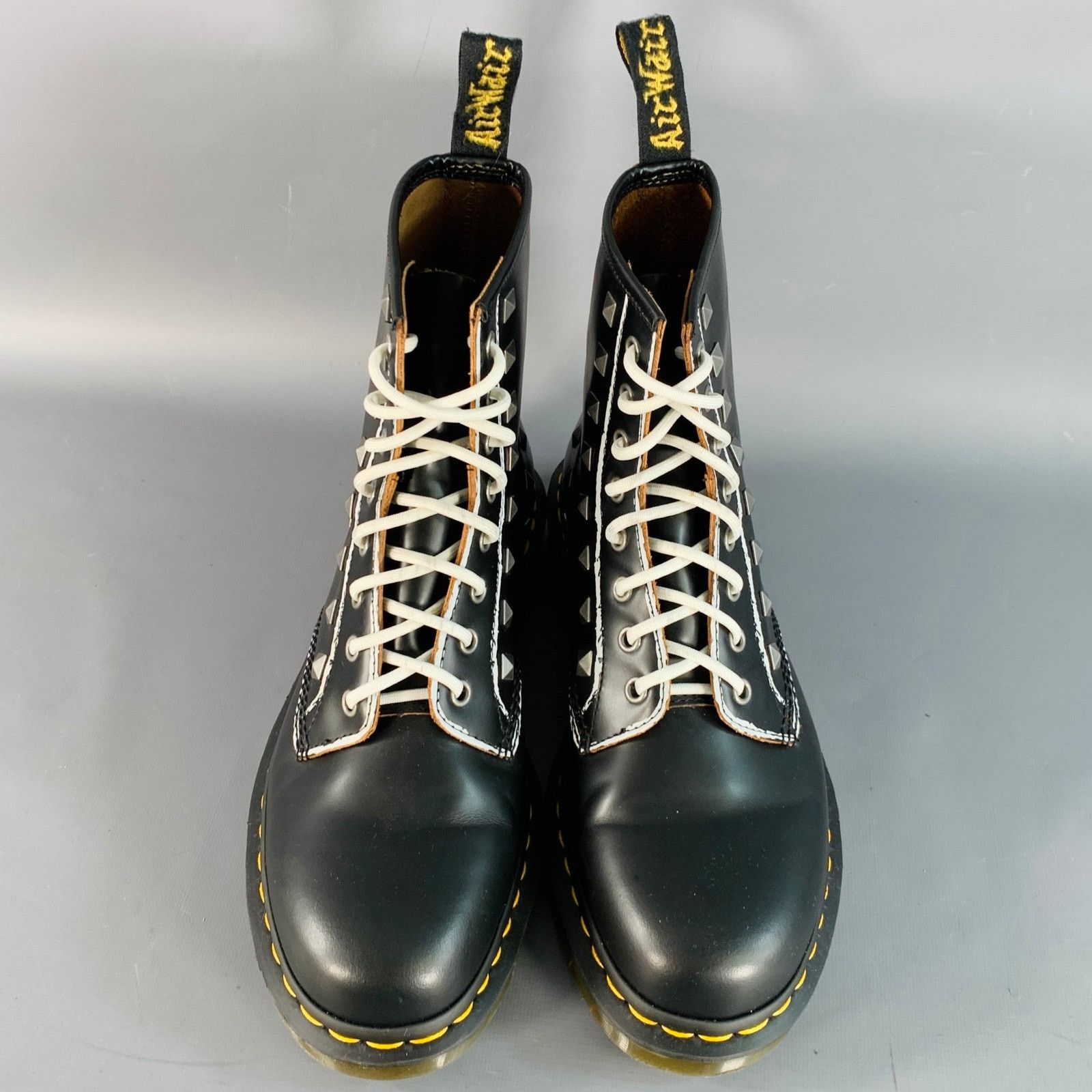 Dr. Martens Size 11 1460 Stud Black Leather Studded Lace-Up Ankle Boots Size US 11 / EU 44 - 4 Thumbnail