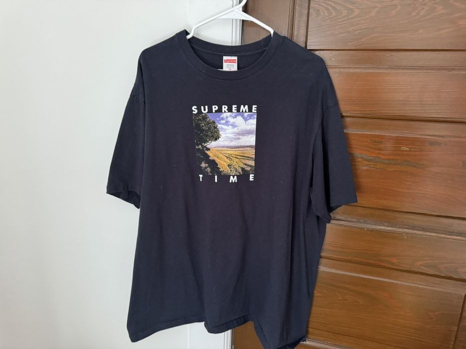 Supreme time best sale tee navy