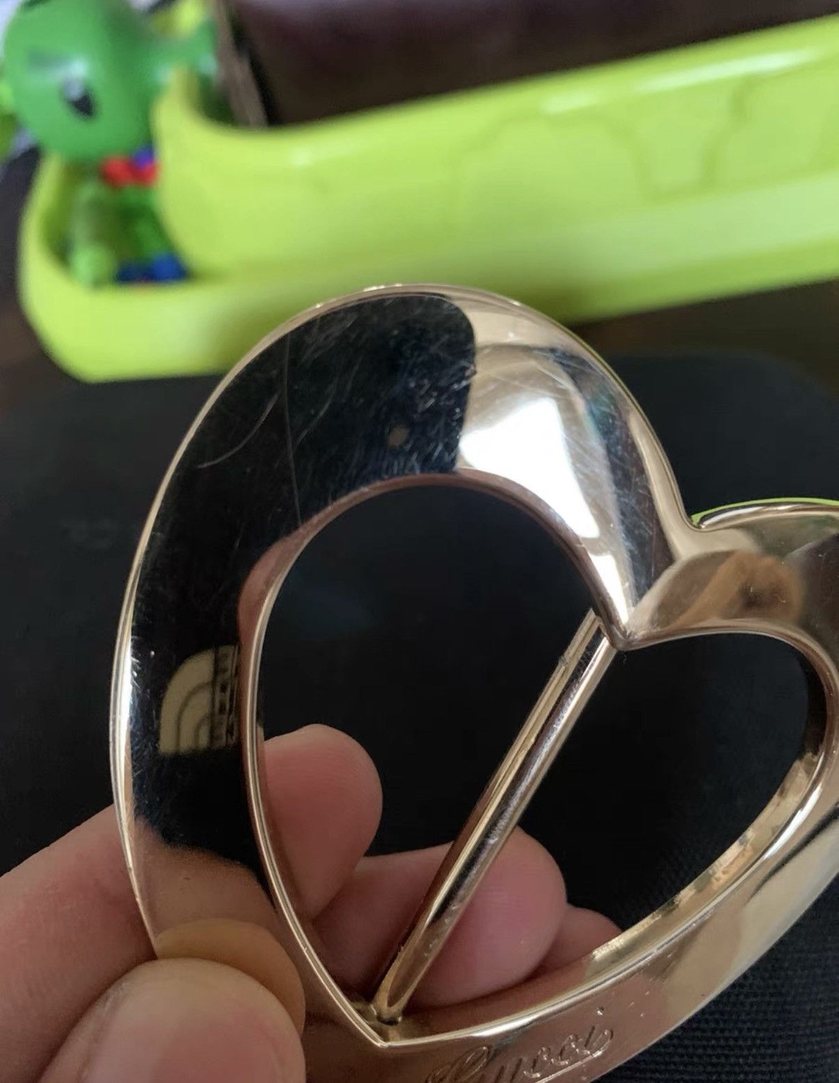 Gucci Gucci genuine leather belt with gold heart-shaped buckle K16 Size ONE SIZE - 4 Thumbnail