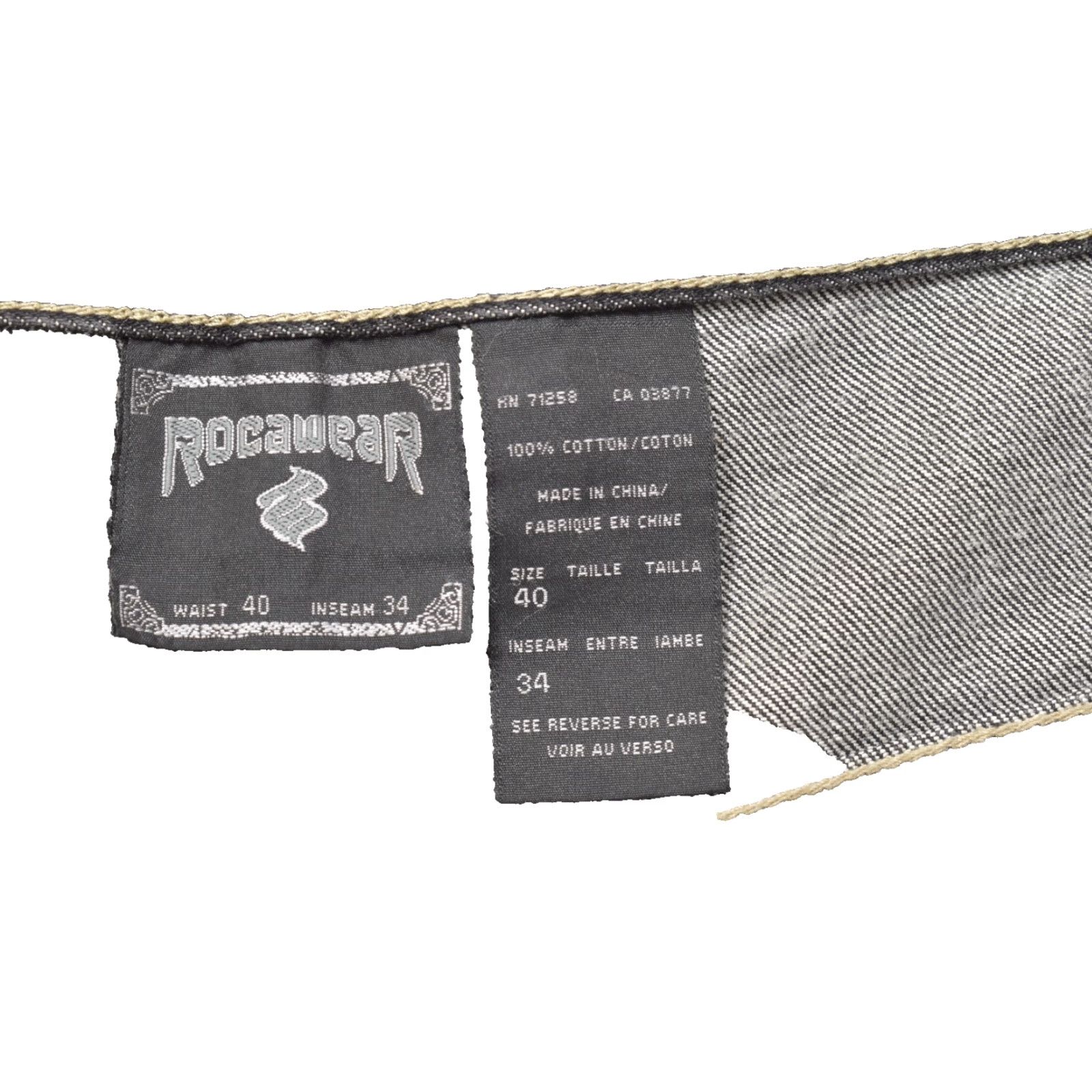 Rocawear VINTAGE Rocawear Men Jeans 40x34 Denim Jeans 5-Pocket Loose Straight Dark Wash Blue Hip Hop Mens Size US 40 / EU 56 - 8 Thumbnail