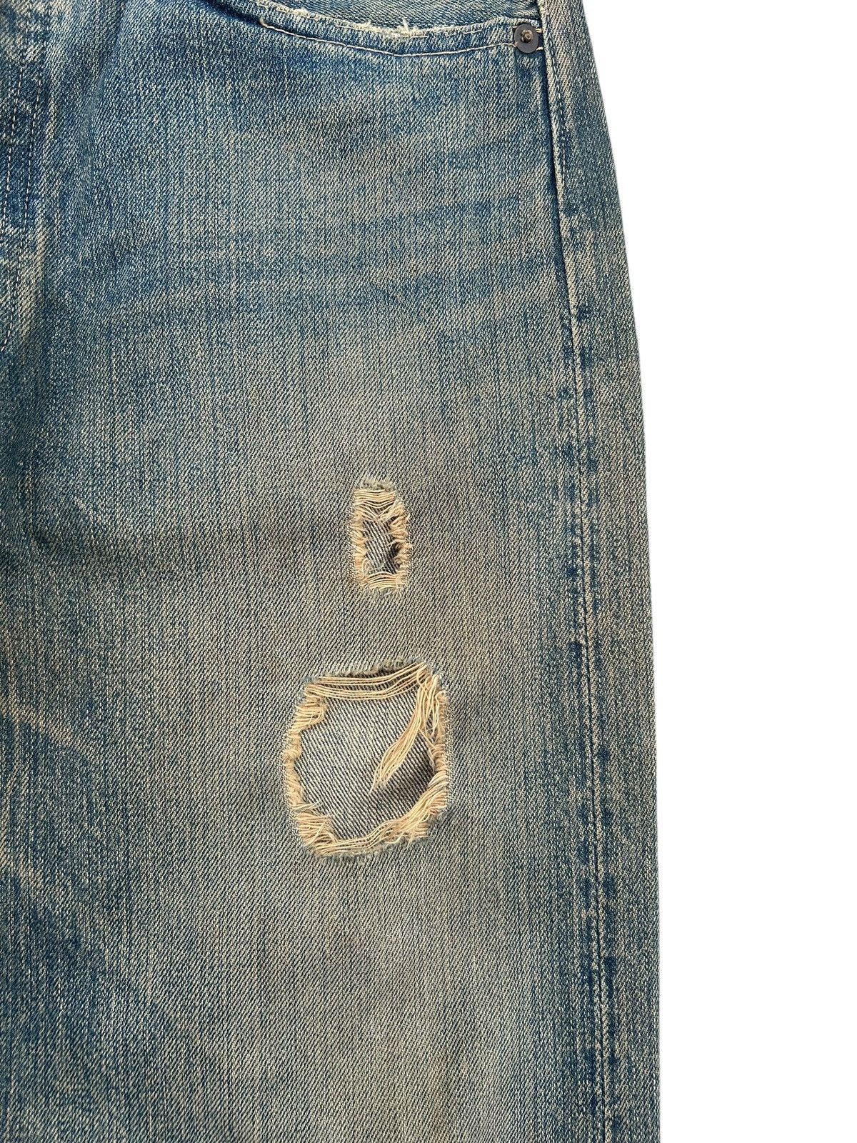 Kapital Thrashed Vintage Levis Big E Selvedge Rusty Faded Denim Jean Size US 31 - 5 Thumbnail