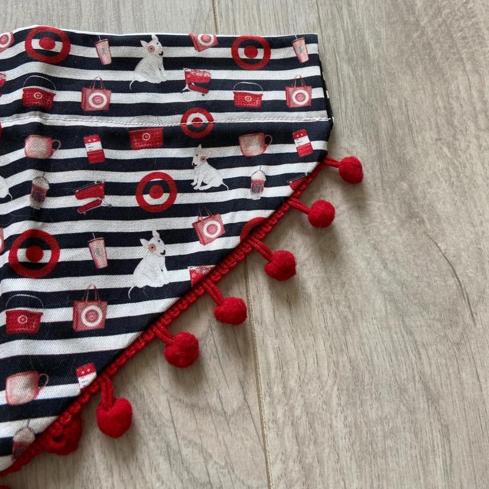 Designer Katelyns Koats Striped Target Shopping Spree Dog Bandana Size ONE SIZE - 2 Thumbnail