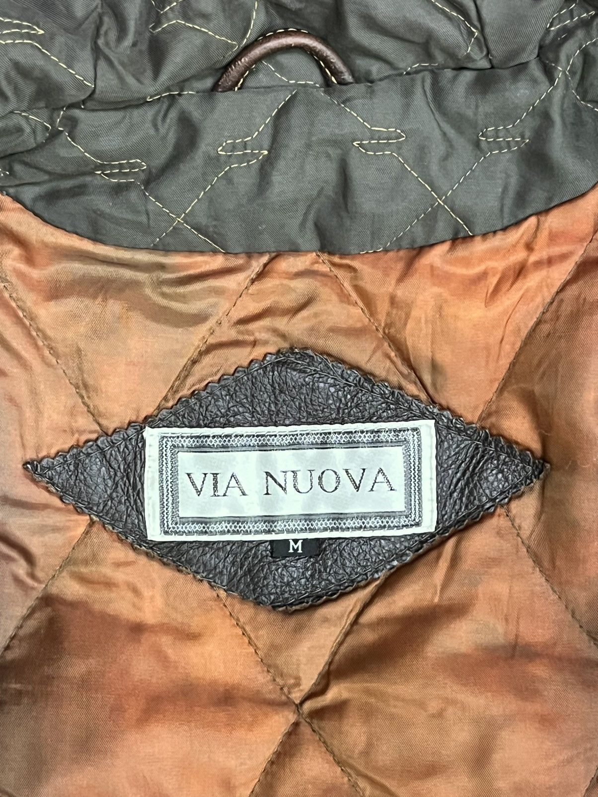 Vintage VIANUOVA Insane Rare Hybrid Leather Kangaroo Pocket Jacket Size US M / EU 48-50 / 2 - 17 Thumbnail
