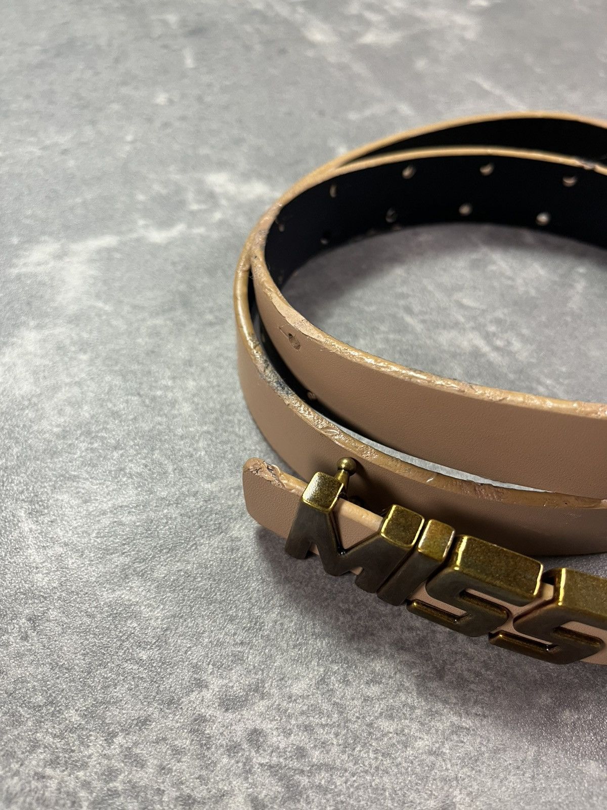 Miss Sixty Miss Sixty 00s Y2K Big Metal Logo Faded Belt S Size ONE SIZE - 2 Thumbnail