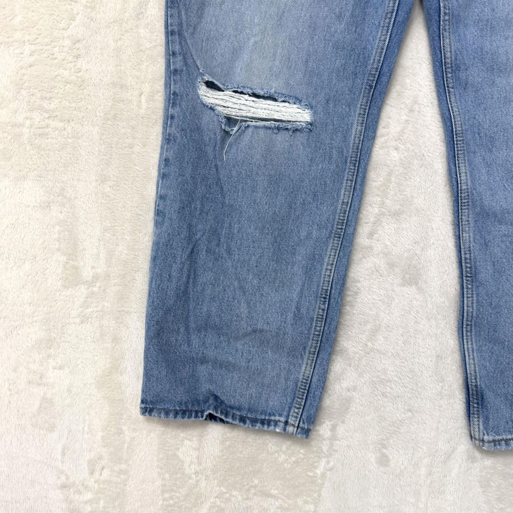 Levi's Levis SilverTab 94 Baggy Jeans Mens 34x32 Blue Light Wash Distressed Denim Size US 34 / EU 50 - 5 Thumbnail