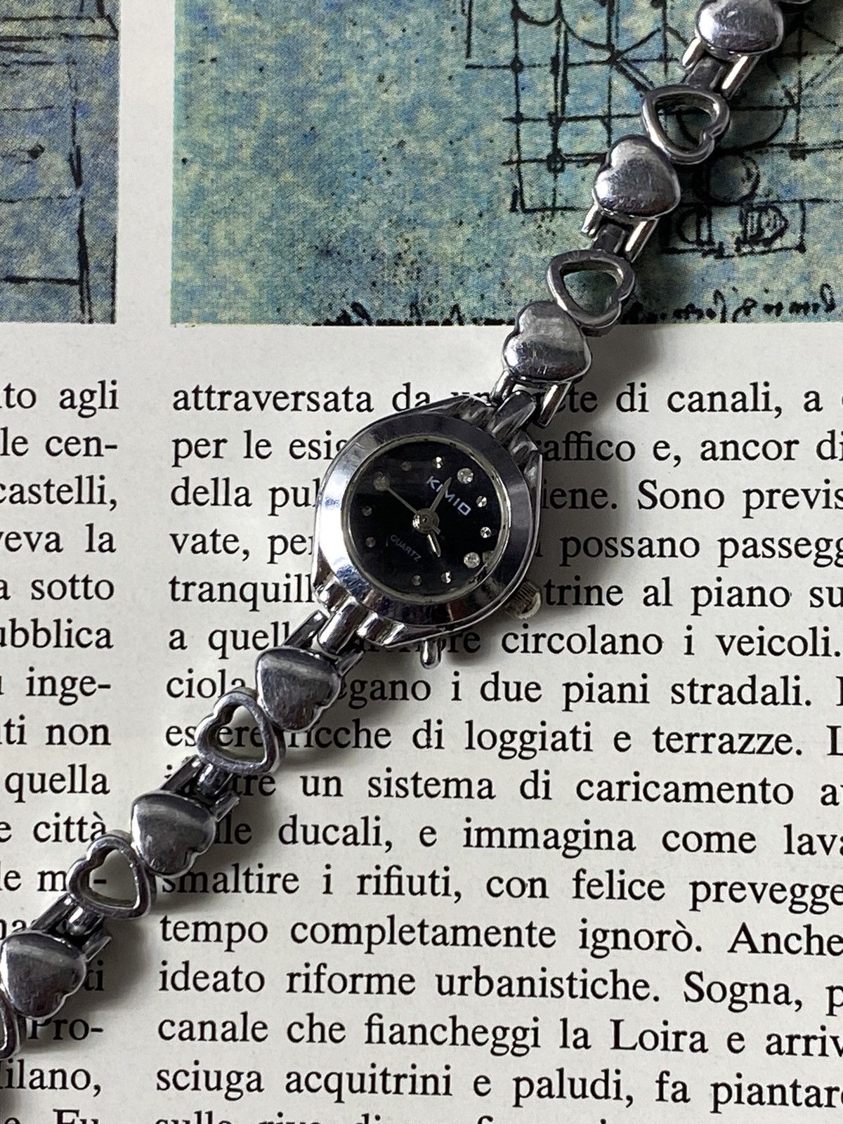 Jewelry KIMIO Quartz Watch. Heart Bracelet Size ONE SIZE - 4 Thumbnail