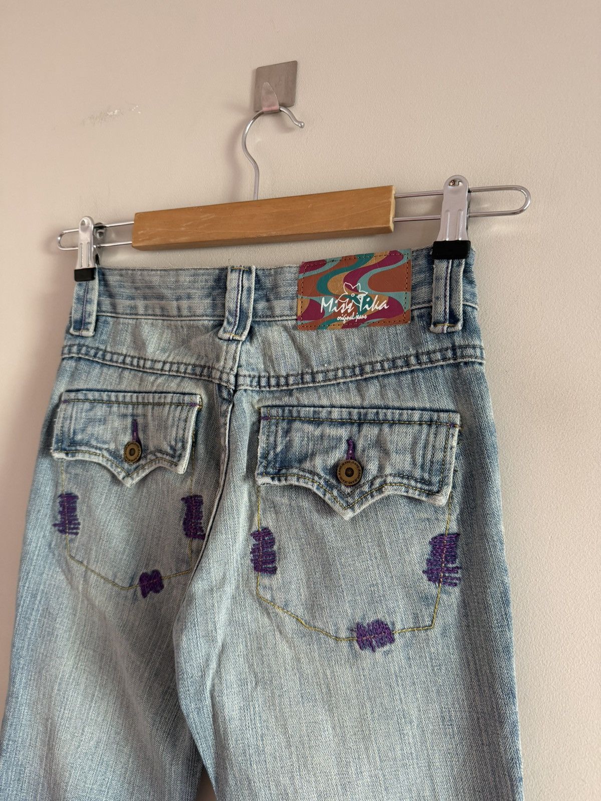 Vintage Y2K Embellished Flared Jeans Size 23" - 7 Thumbnail