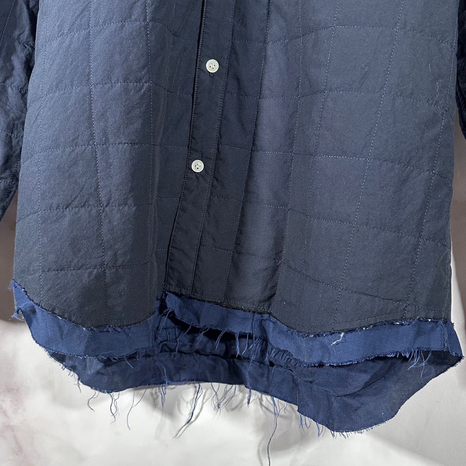 Undercover Navy Quilted Shirt Size US L / EU 52-54 / 3 - 3 Thumbnail