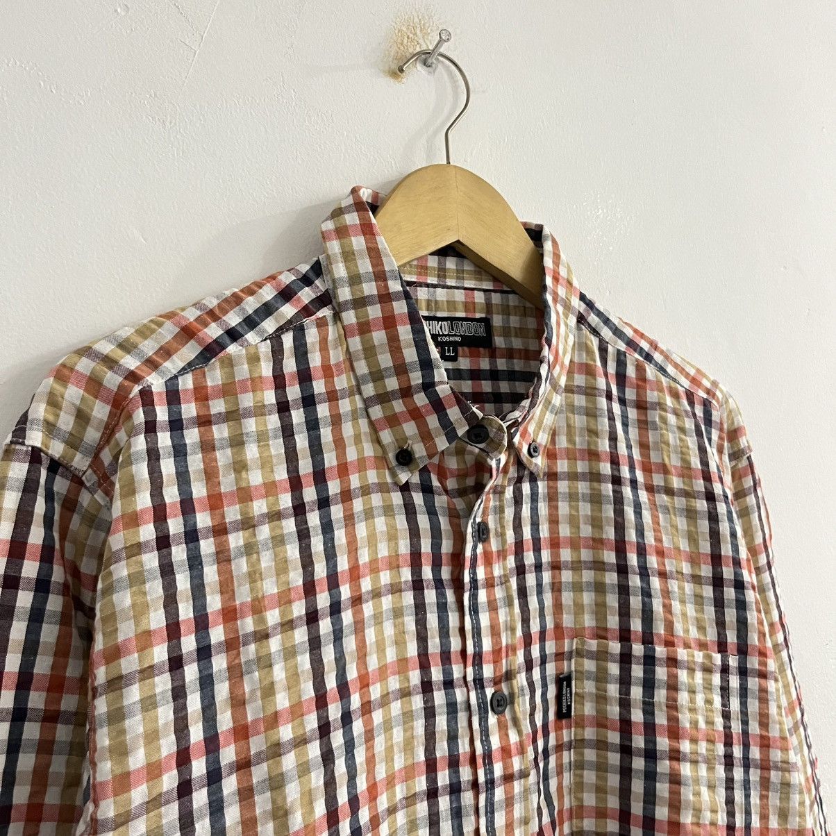 Michiko Koshino Michiko London Koshino - Plaid Longsleeve Button Up Shirt Size US L / EU 52-54 / 3 - 4 Thumbnail